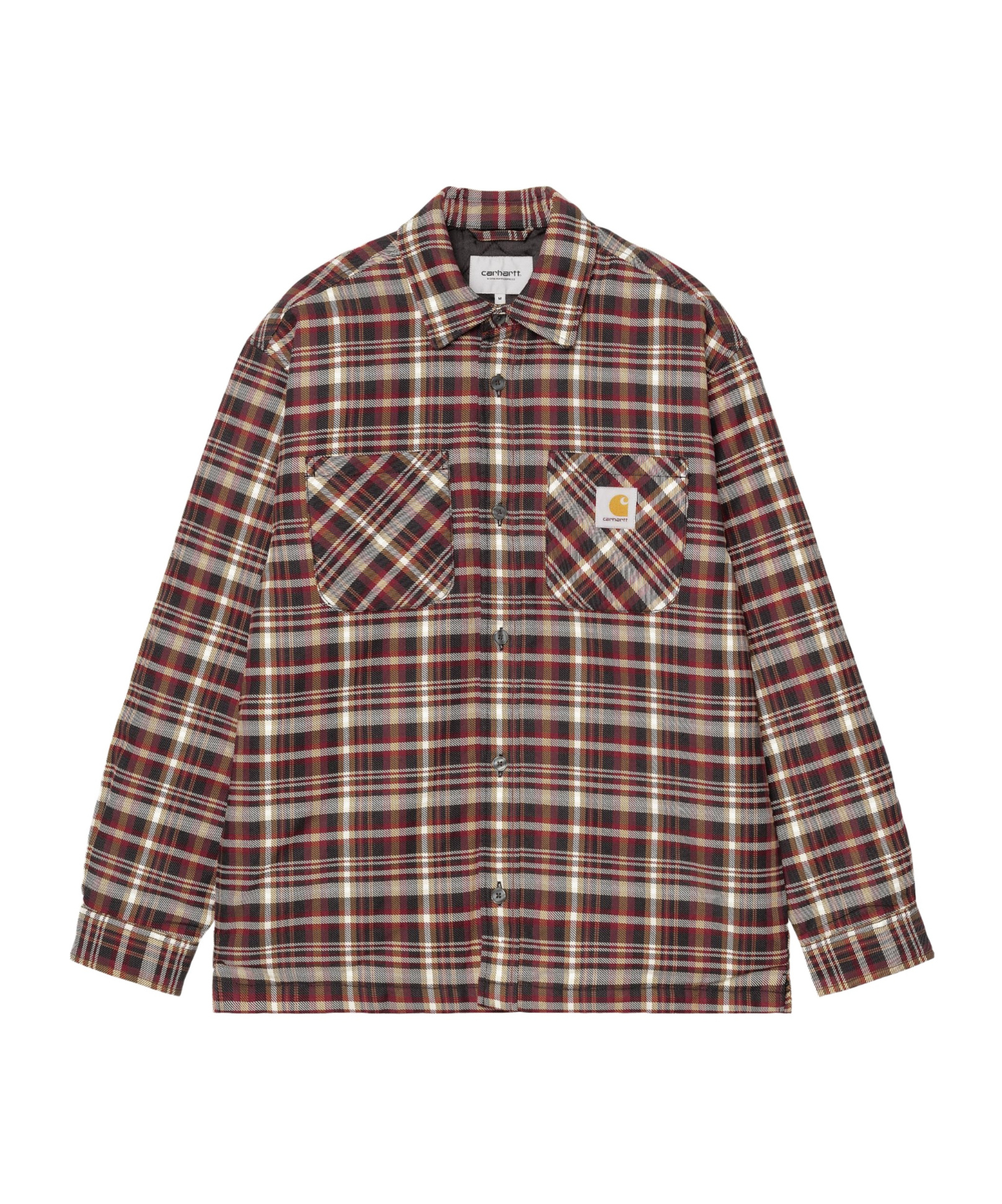Carhartt Plaid Pattern Long Sleeve Shirt Jacket In Brown