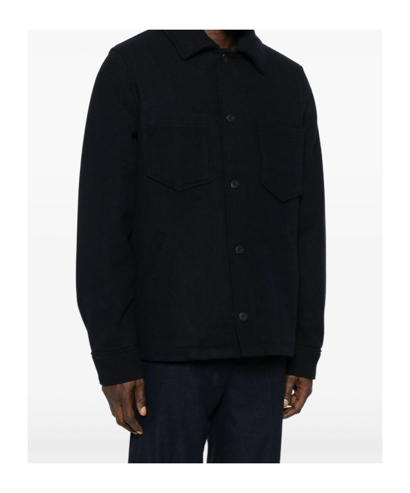 Samsoe & Samsoe Button-down Long-sleeved Casual Jacket In Black