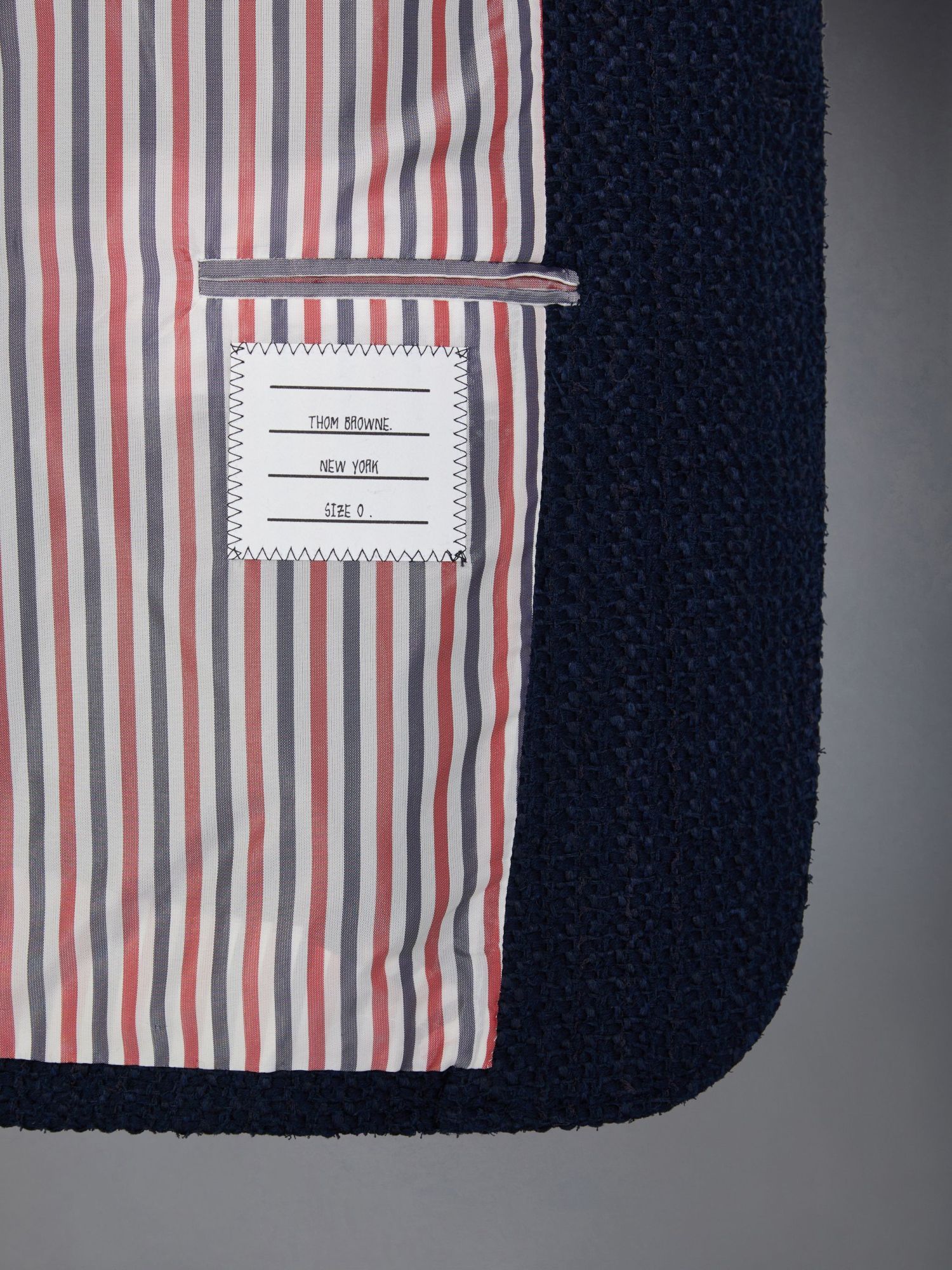 Thom Browne Tweed Single-breasted Blazer In Black