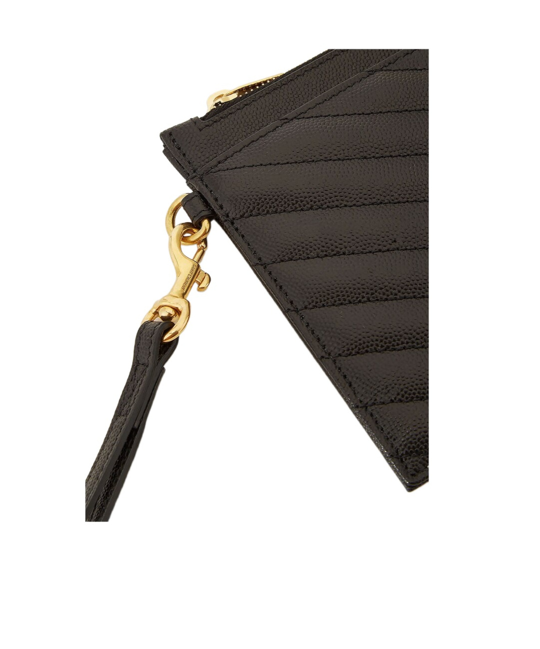 Saint Laurent Monogram Chain Quilted Clutch In Black