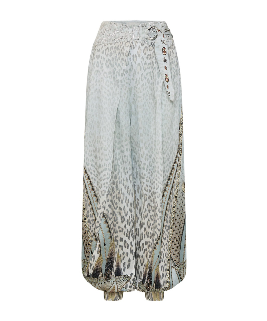 Camilla Asymmetrical Belted Pant Sahara Starlet In Gray