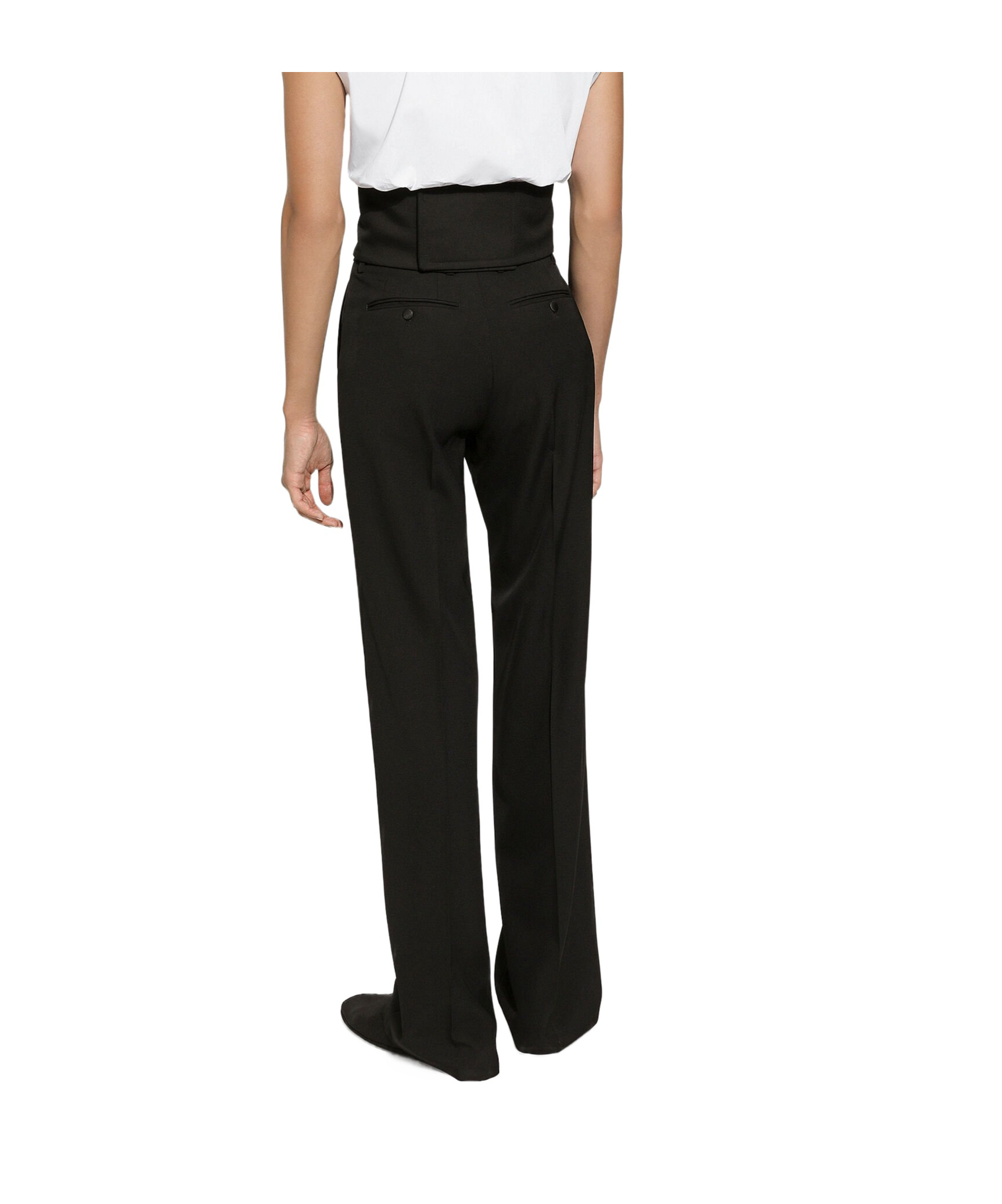 Dolce & Gabbana Pressed-crease Tailored-cut Trousers In Black