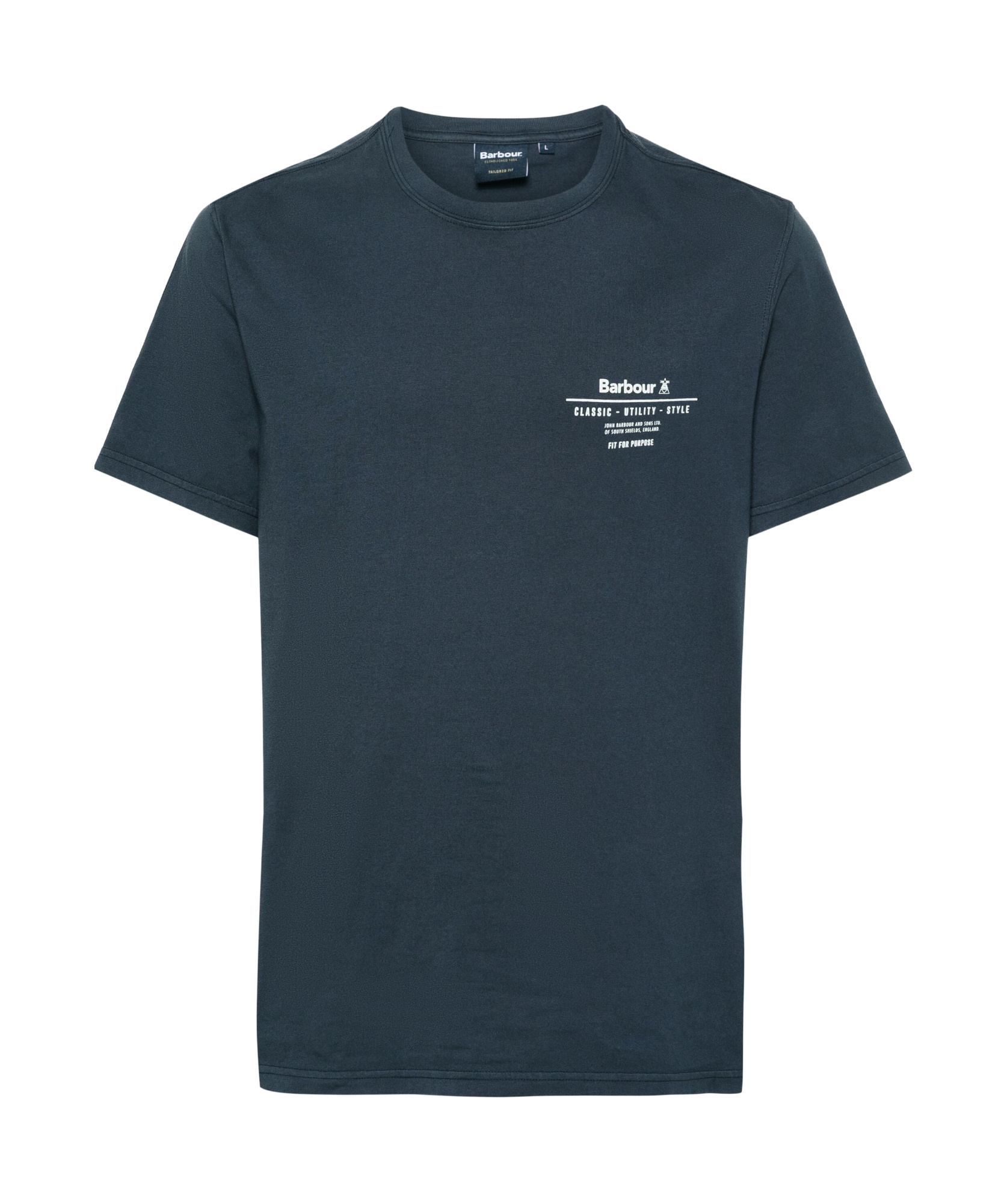 Shop Barbour Logo-print Cotton T-shirt In Black