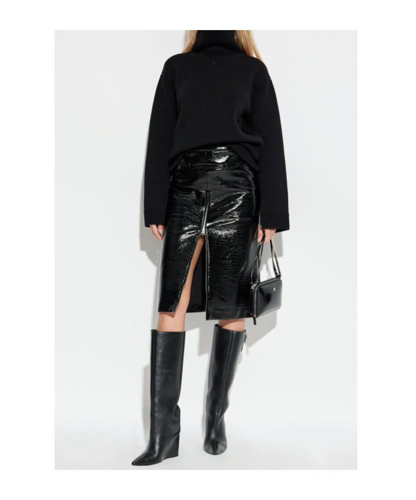 Shop Courrèges Long-sleeved Sweater In Black
