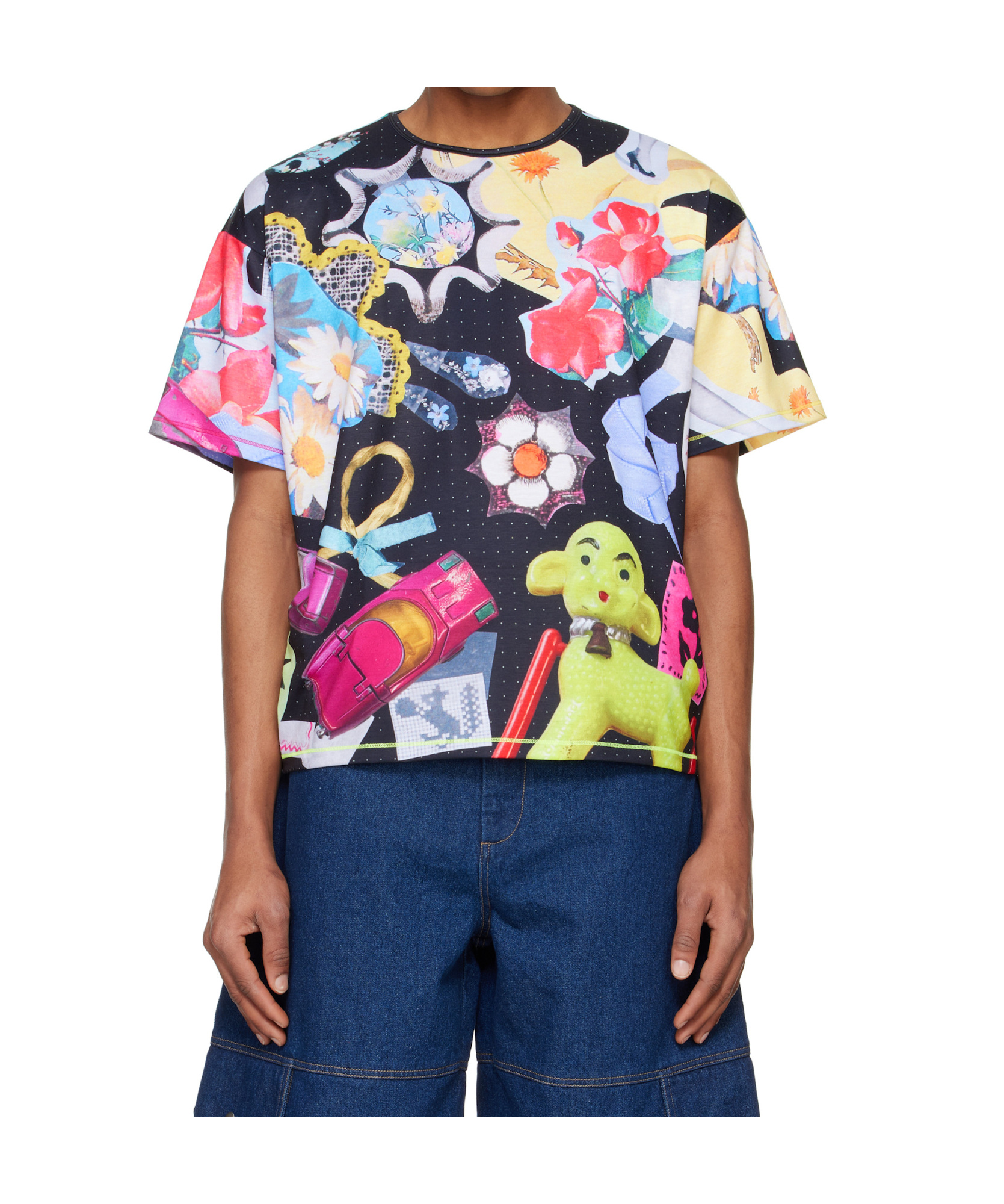 Chopova Lowena Multicolor Toy Box Oversized Short Sleeve T-shirt In Blue