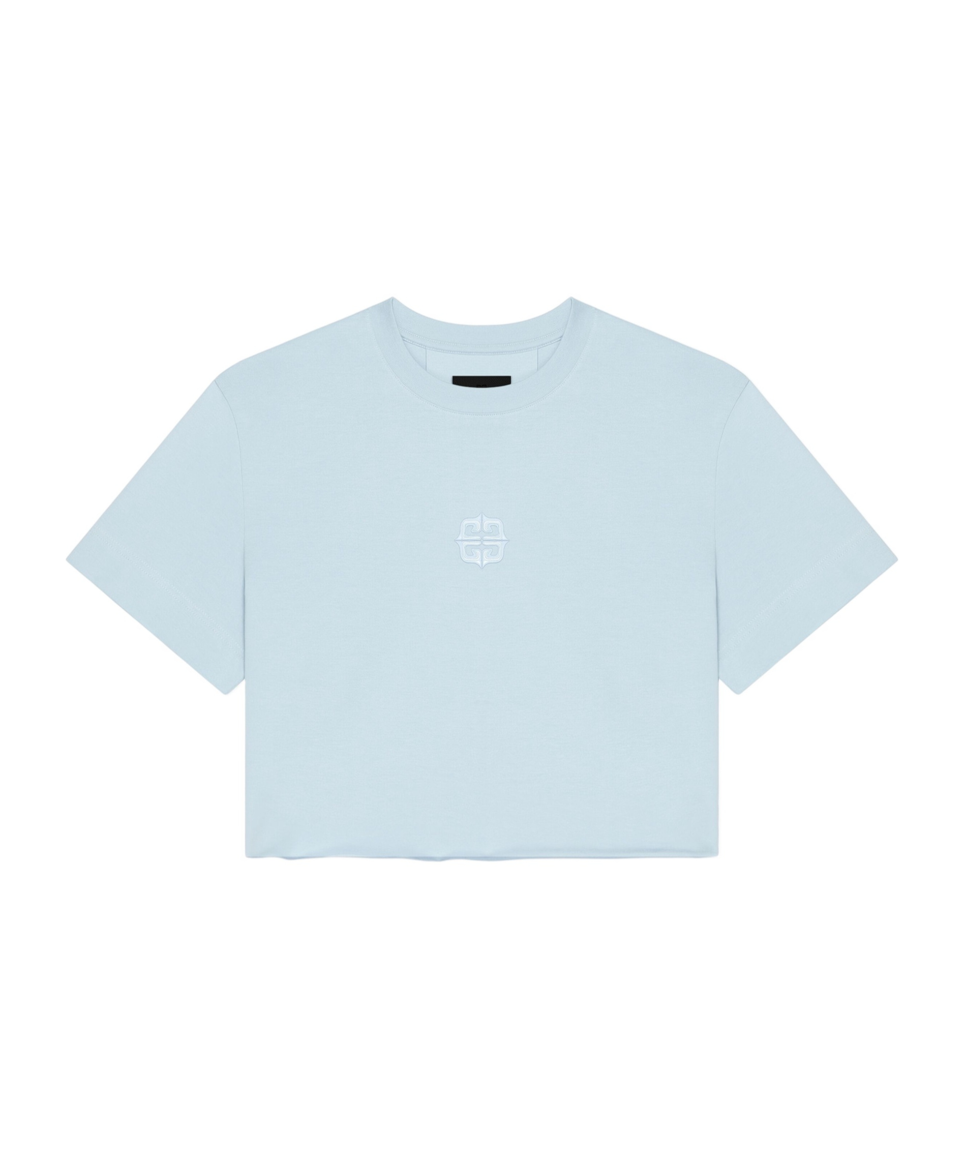 Givenchy 4g Embroidered Cropped T-shirt In Blue