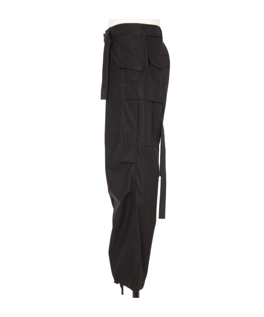 Sacai Belt-loop Casual Pants In Black