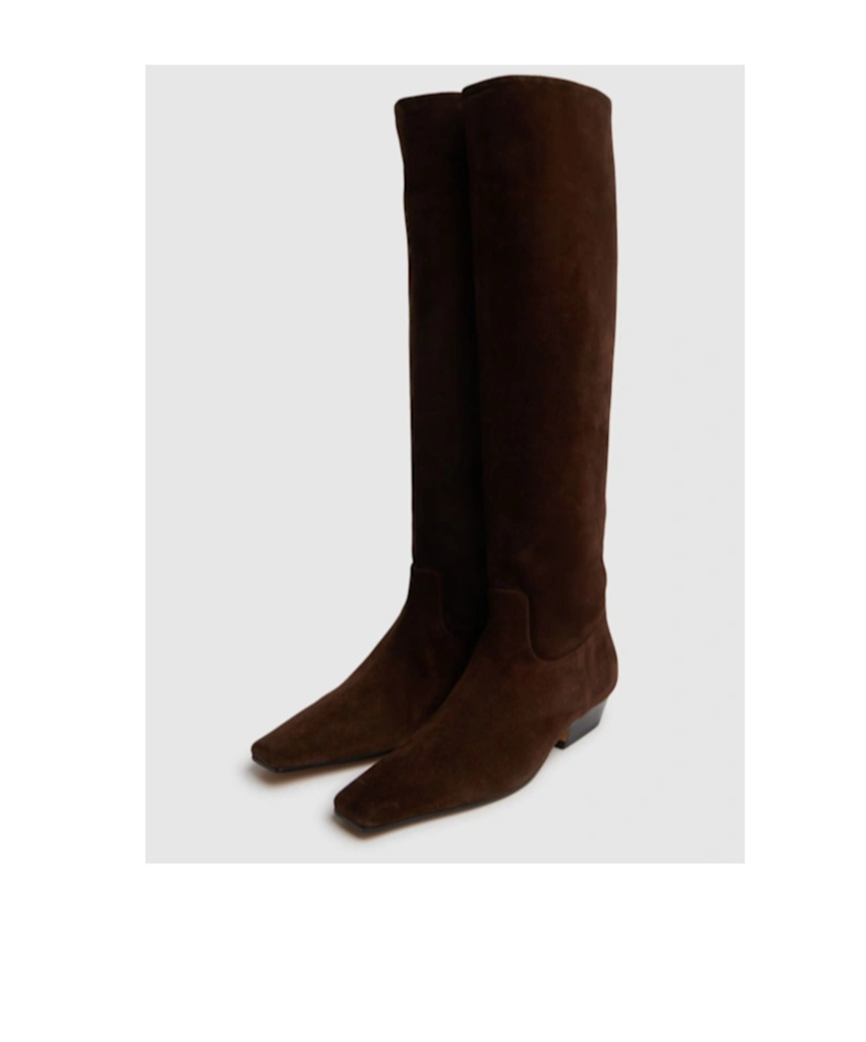 Shop Khaite 25mm Marfa Suede Tall Boots