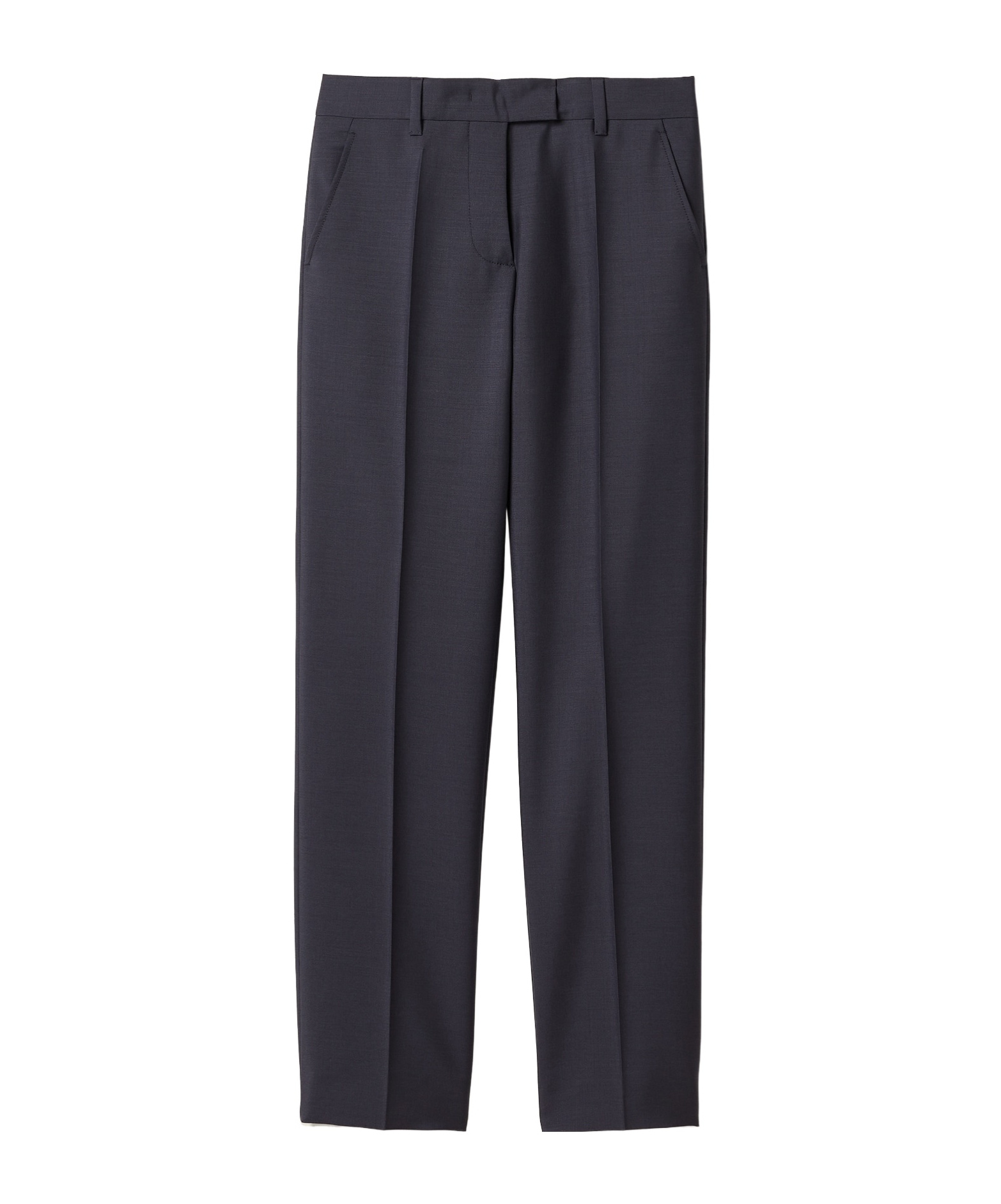 Miu Miu Pressed-crease Trousers In Black