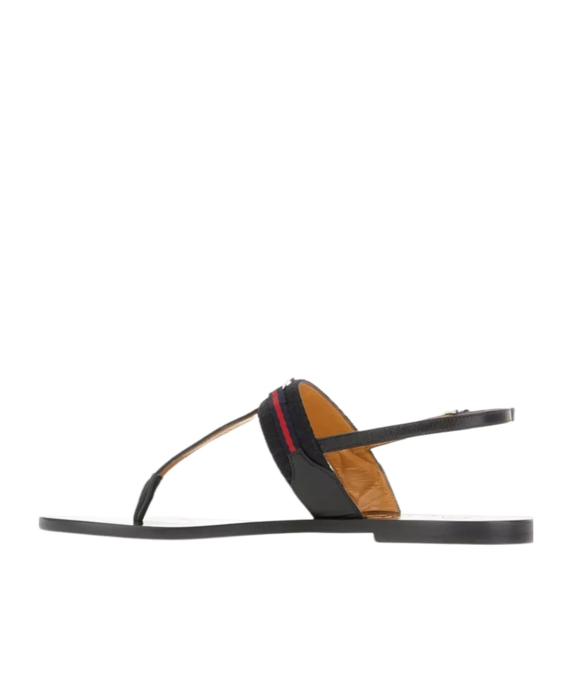 Gucci Interlocking G Canvas Sandals In Black