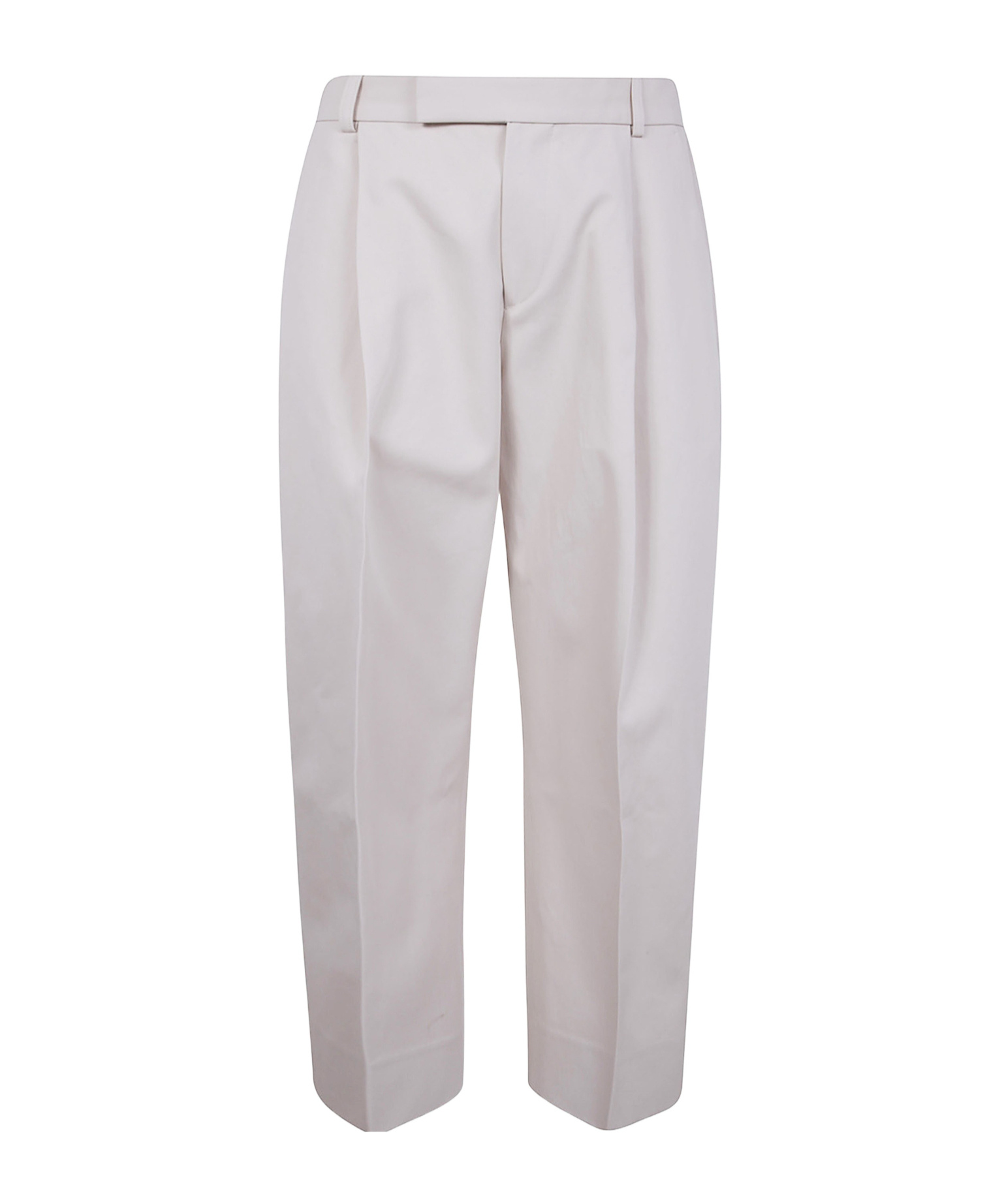 Studio Nicholson Pleated Front Trousers With Belt Loops In Gray