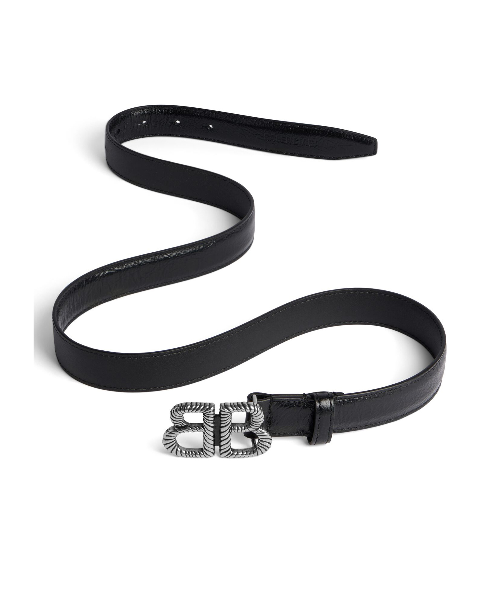 Balenciaga Big Bb Belt In Black