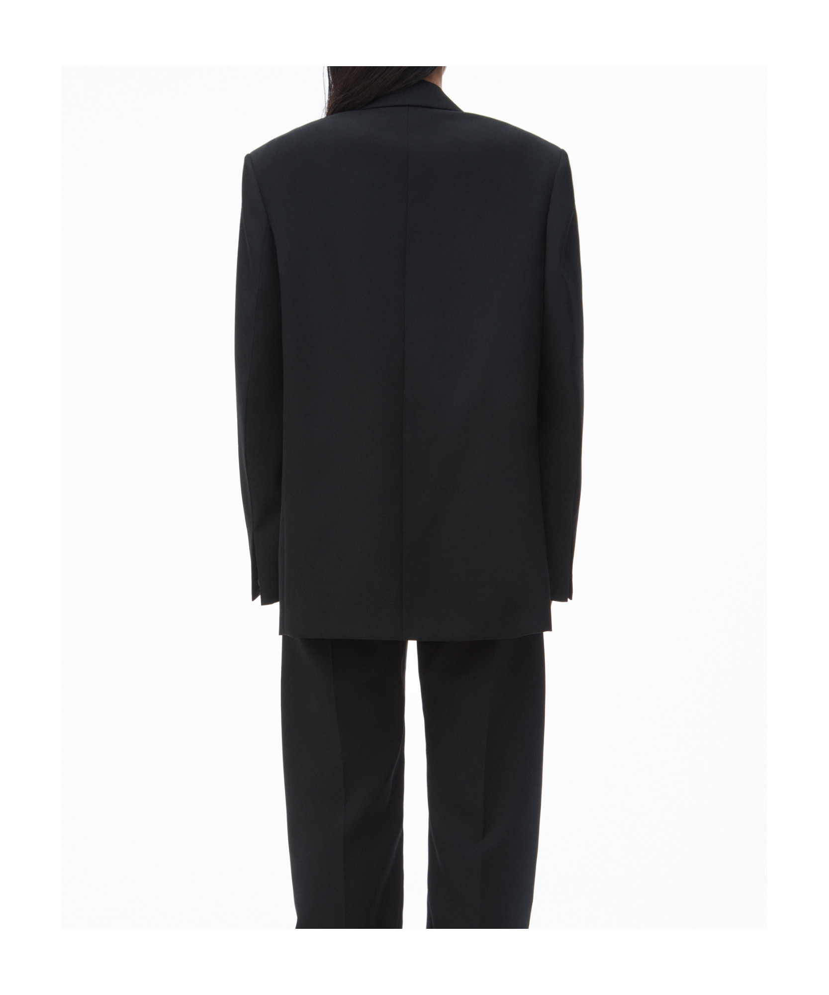 Alexander Wang Exaggerated Split Front Blazer In Black