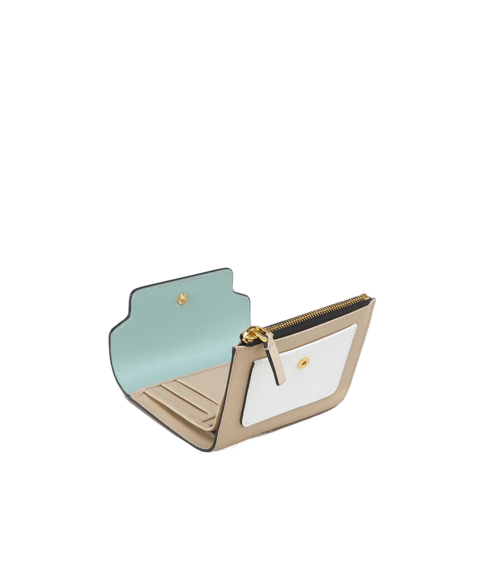 Shop Marni Panelled Logo Printed Wallet In Green