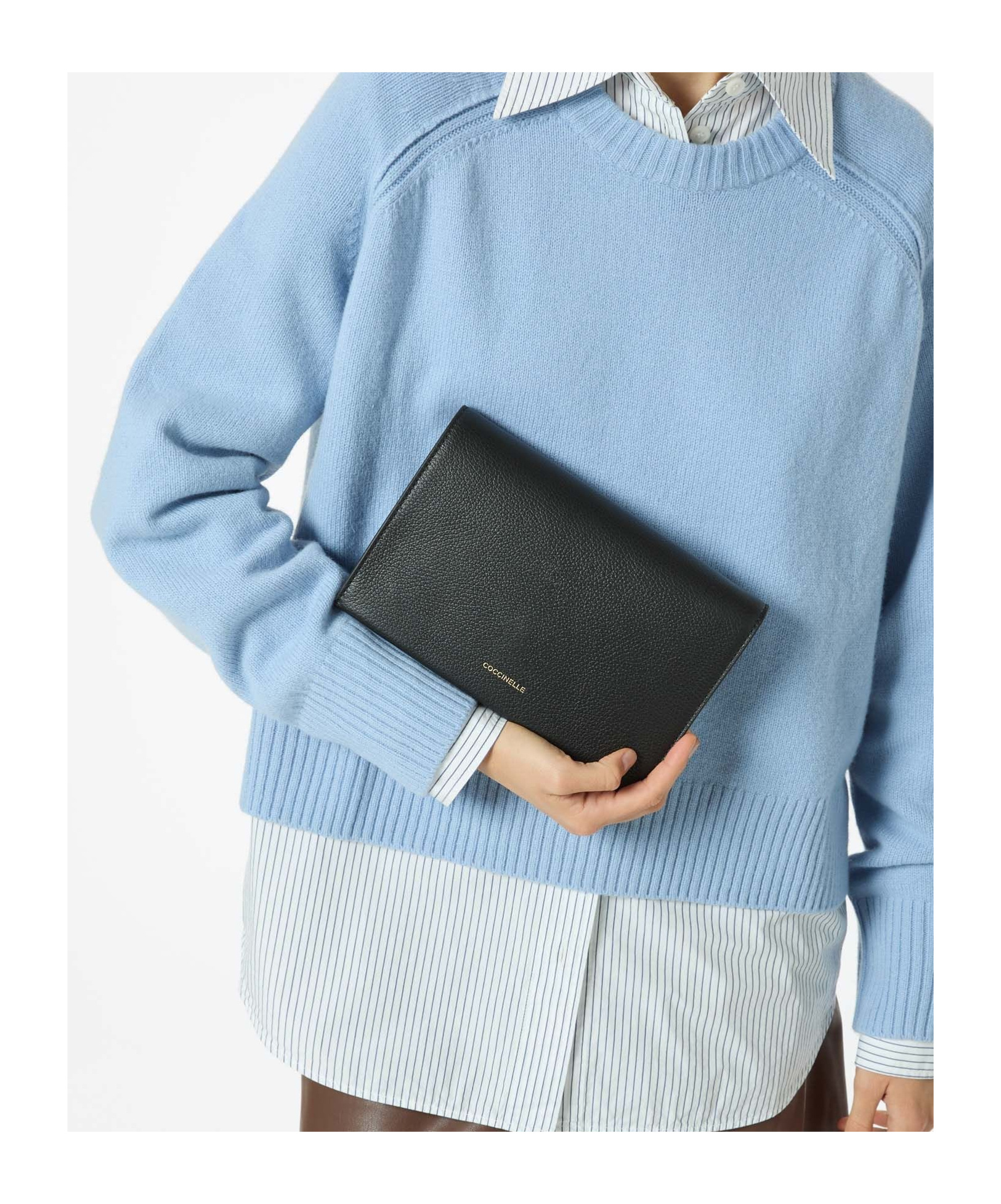 Shop Coccinelle Dandy Clutch Bag In Black