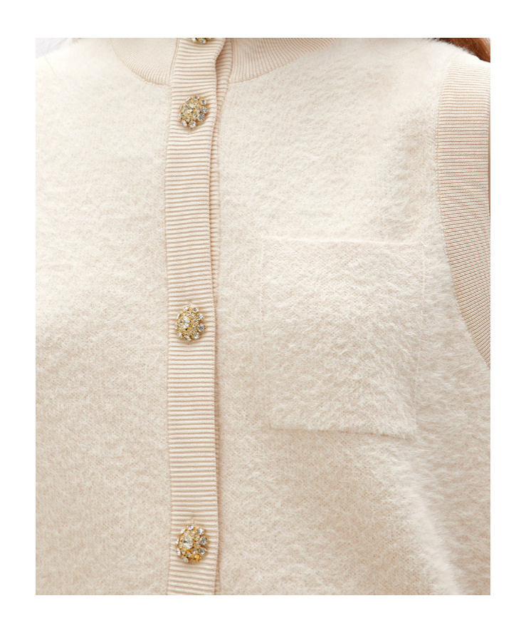 Blugirl Fur Effect Knitted Vest In Neutral