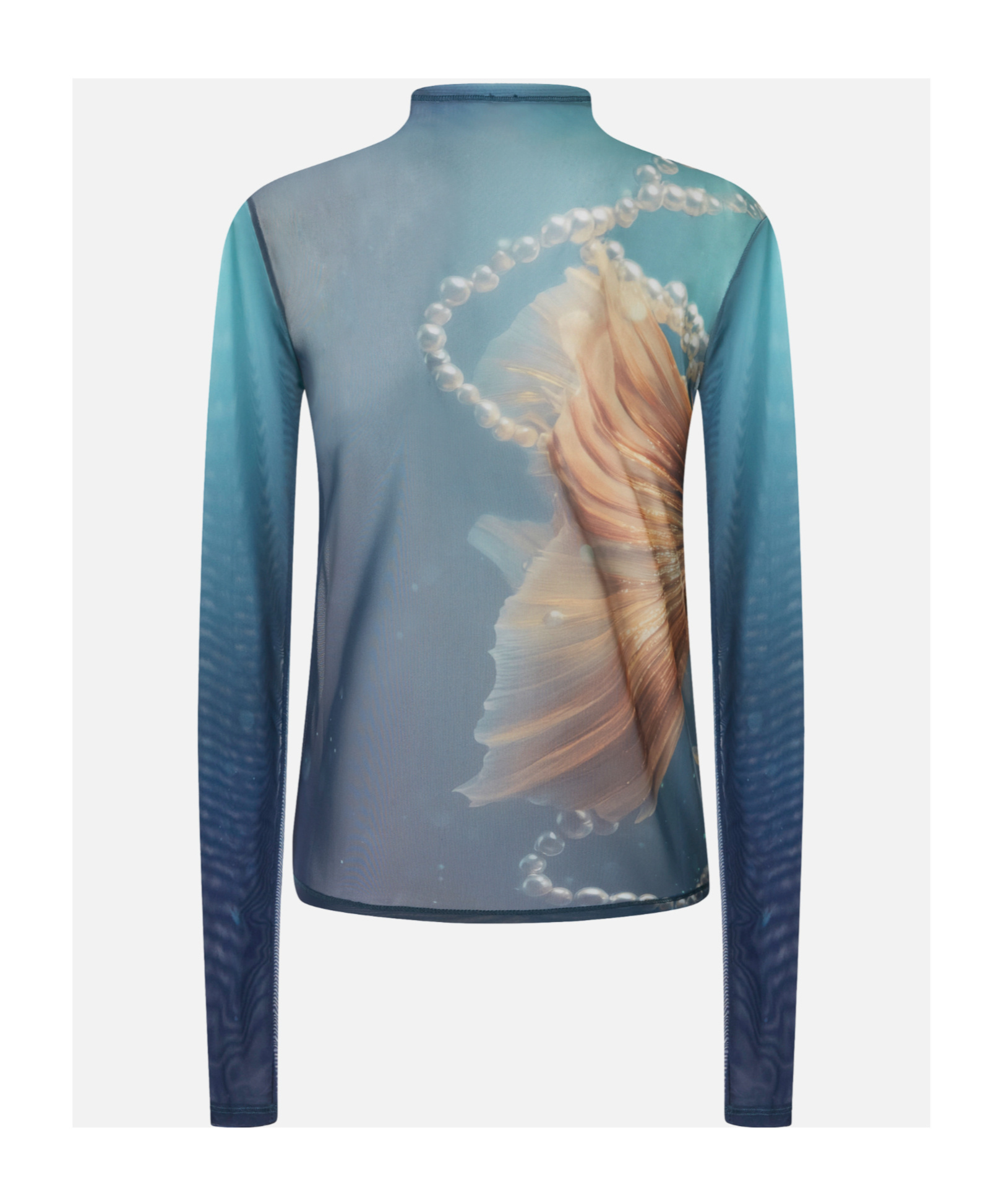 Pinko Printed Tulle Sweater In Blue