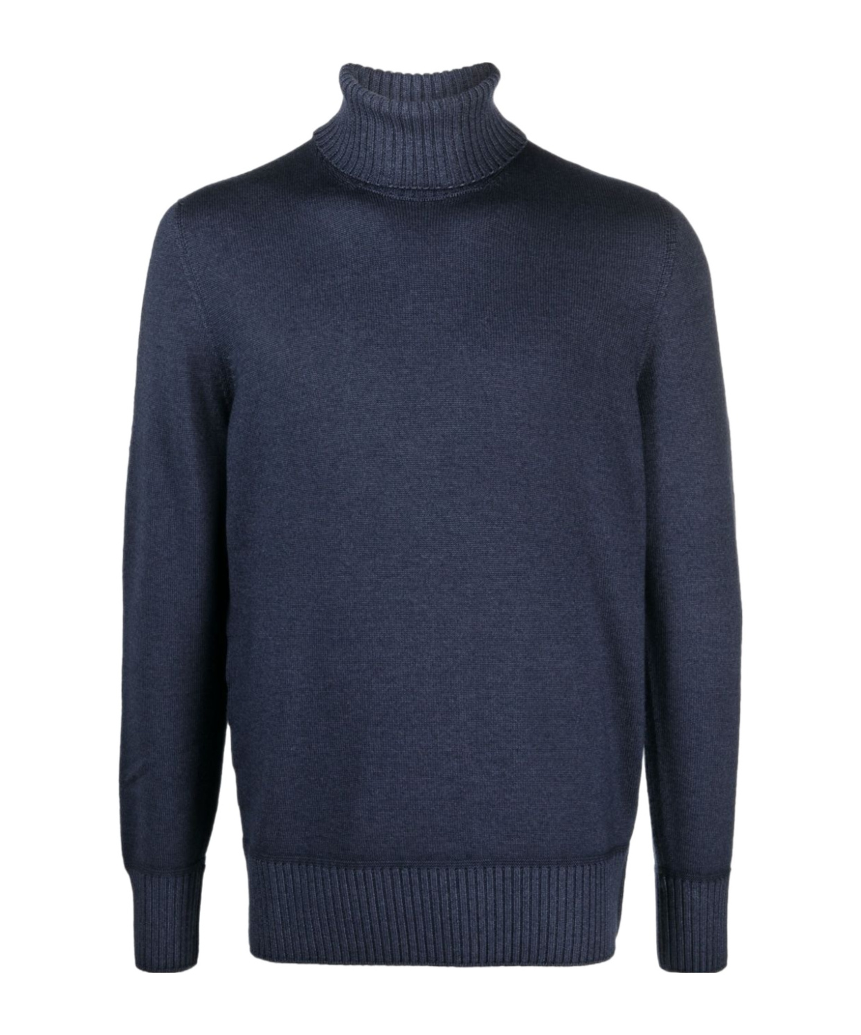 Drumohr Roll-neck Wool Jumper In Black