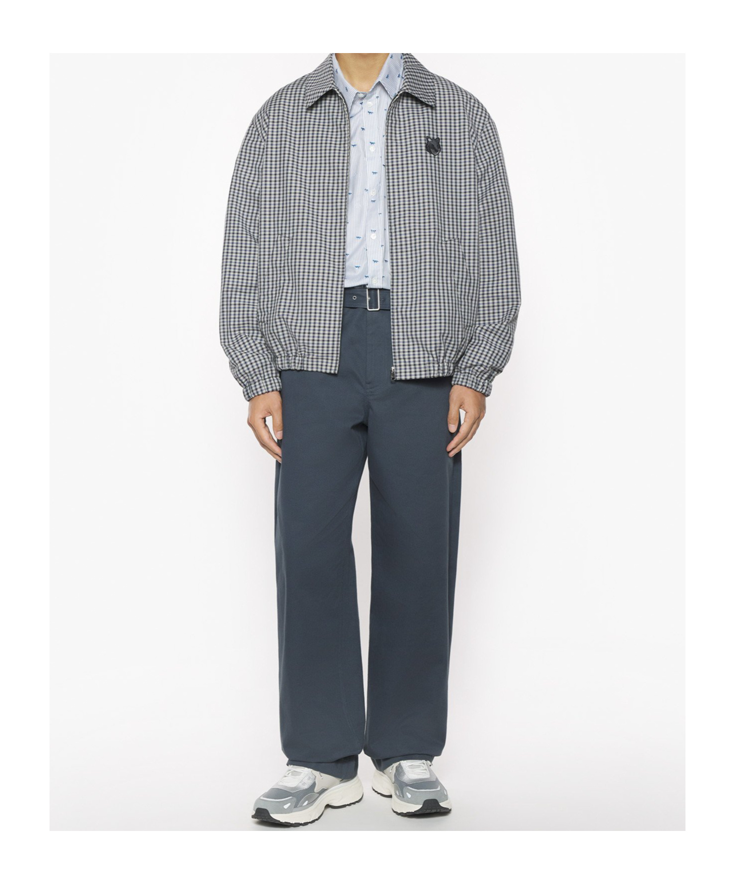MAISON KITSUNÉ ELASTICATED ZIPPED BLOUSON 