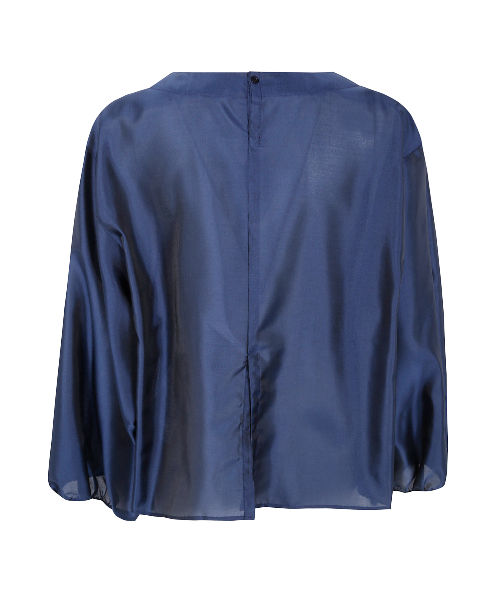 Emporio Armani Bluse Aus Techno-musselin In Blue