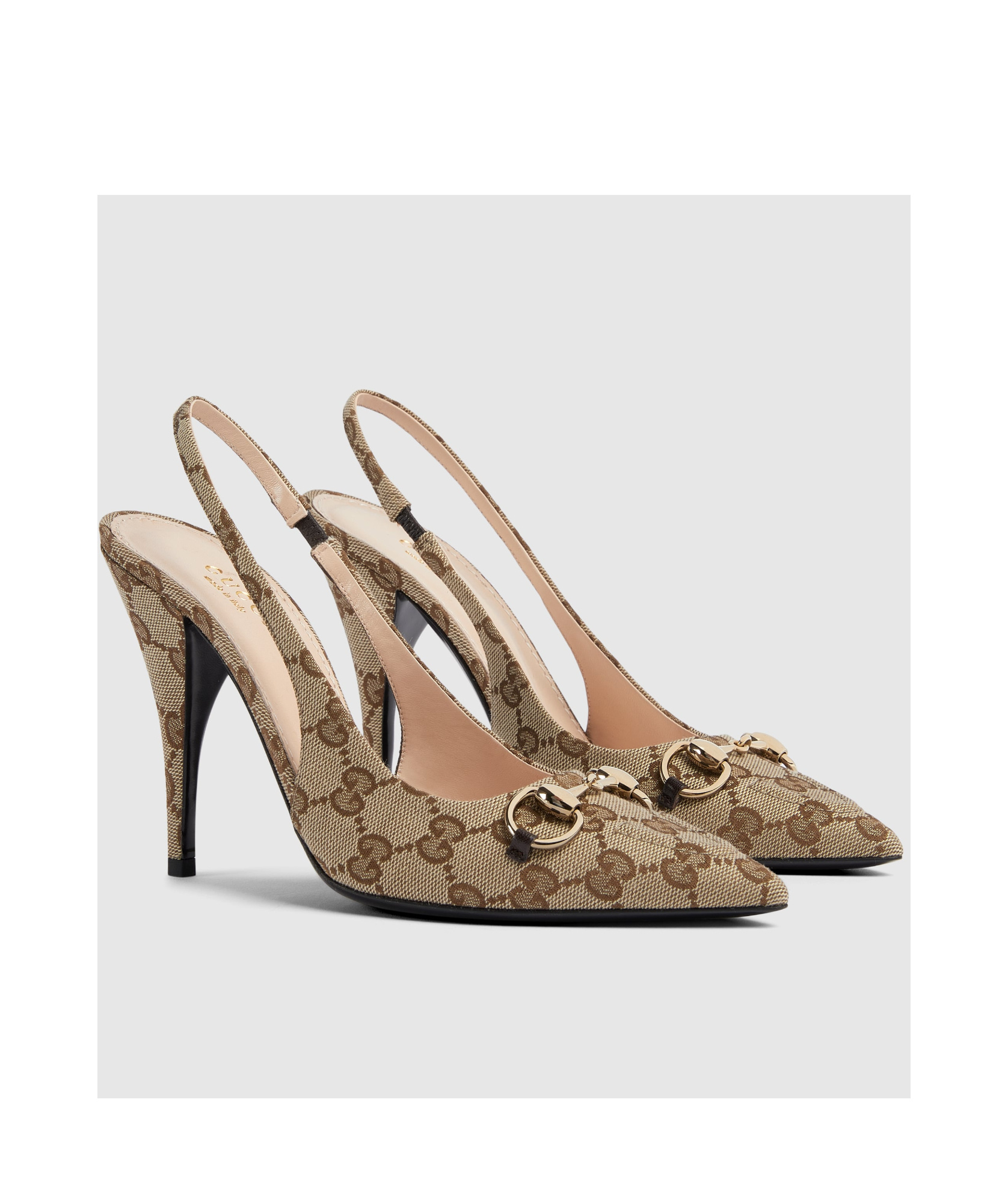 Gucci Gg Slack-heeled Heels In Animal Print