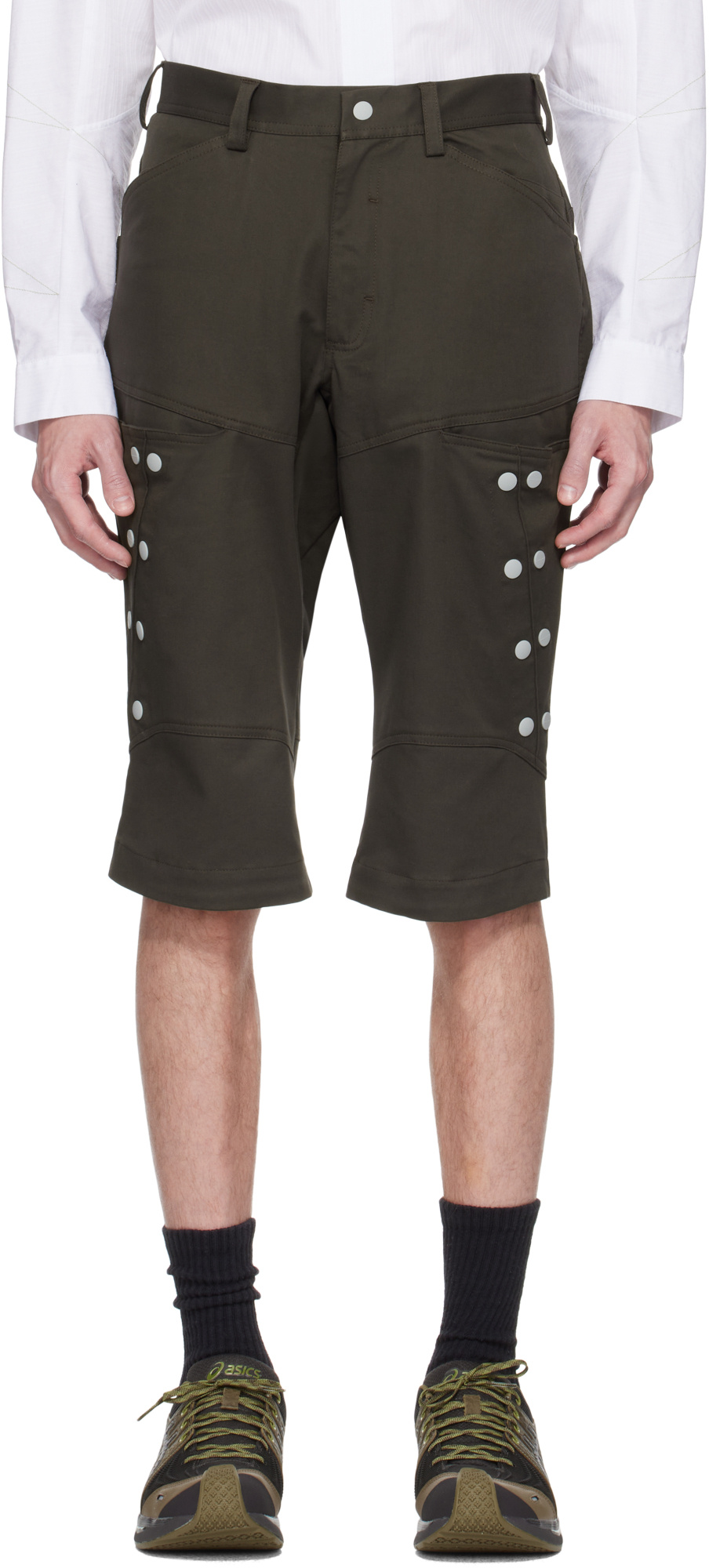 Kiko Kostadinov Inex Snap Shorts In Brown