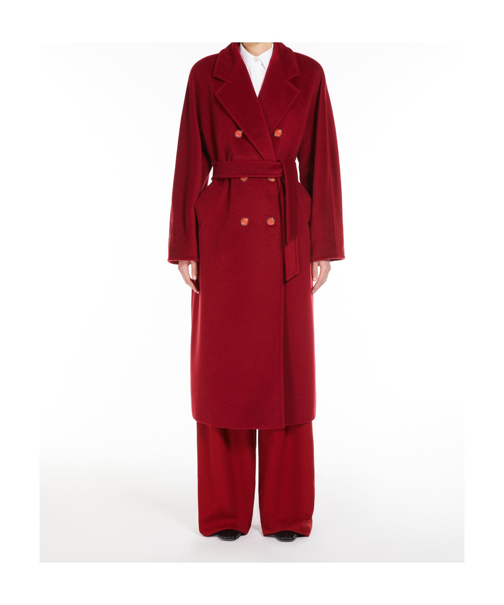 Max Mara Long-sleeved Coat In Red