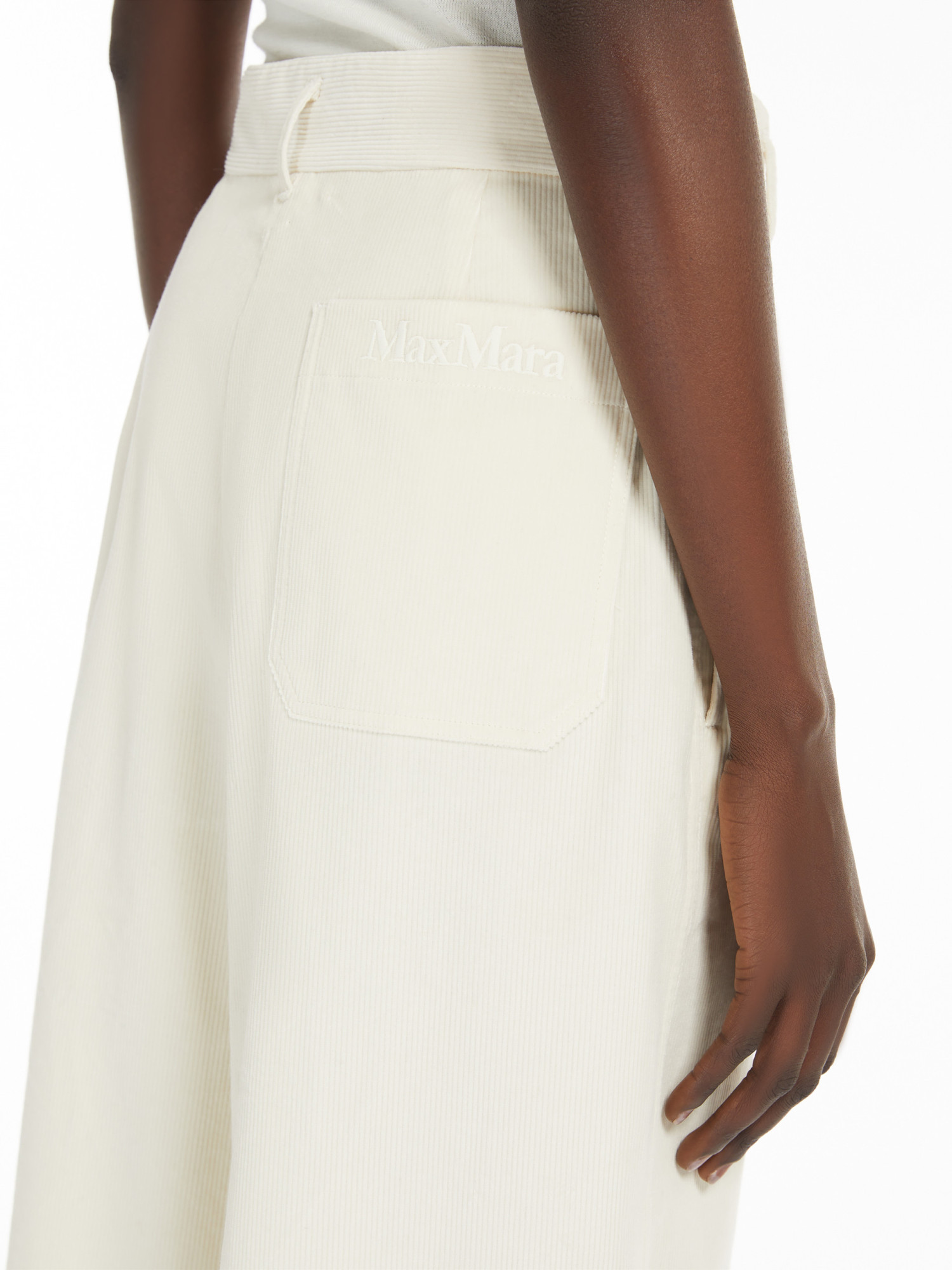 Max Mara Belt-loop Casual Pants In White