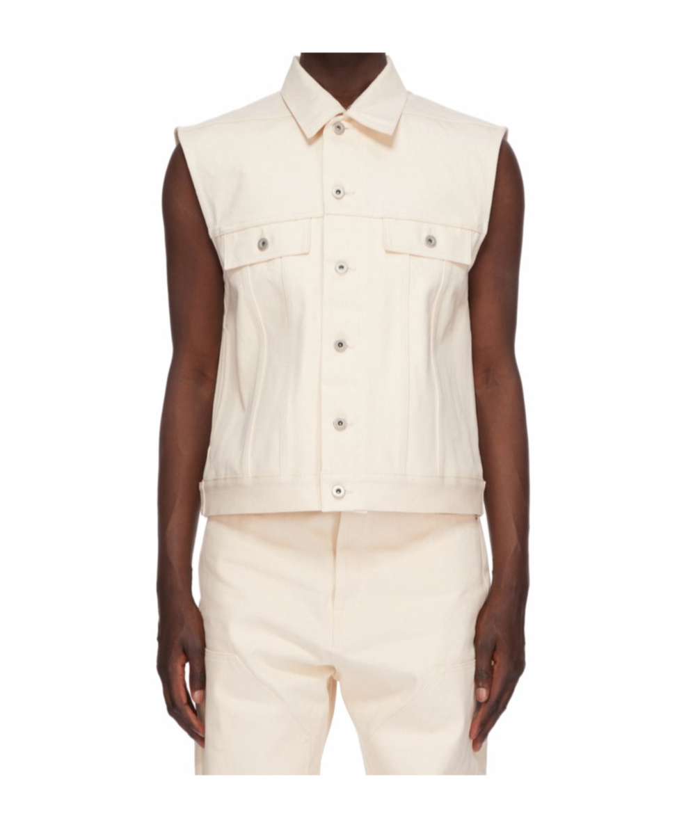 Shop Rick Owens Drkshdw Sleeveless Trucker Jacket
