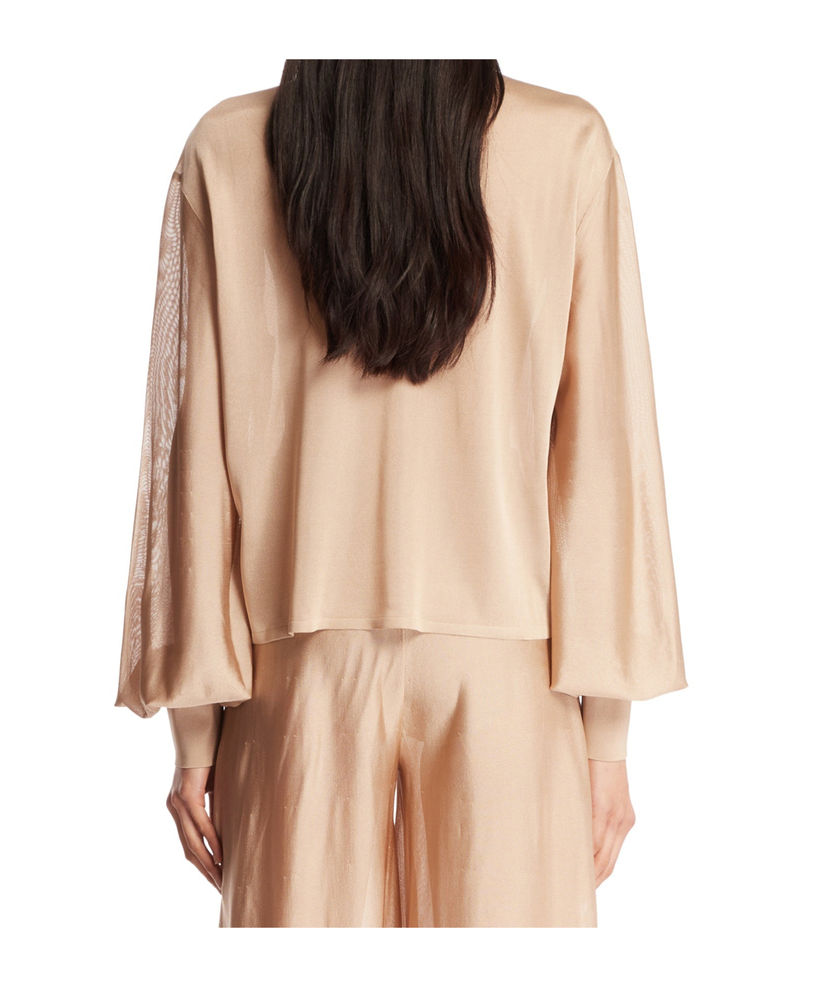 Alaïa Long-sleeved Sweater In Neutral