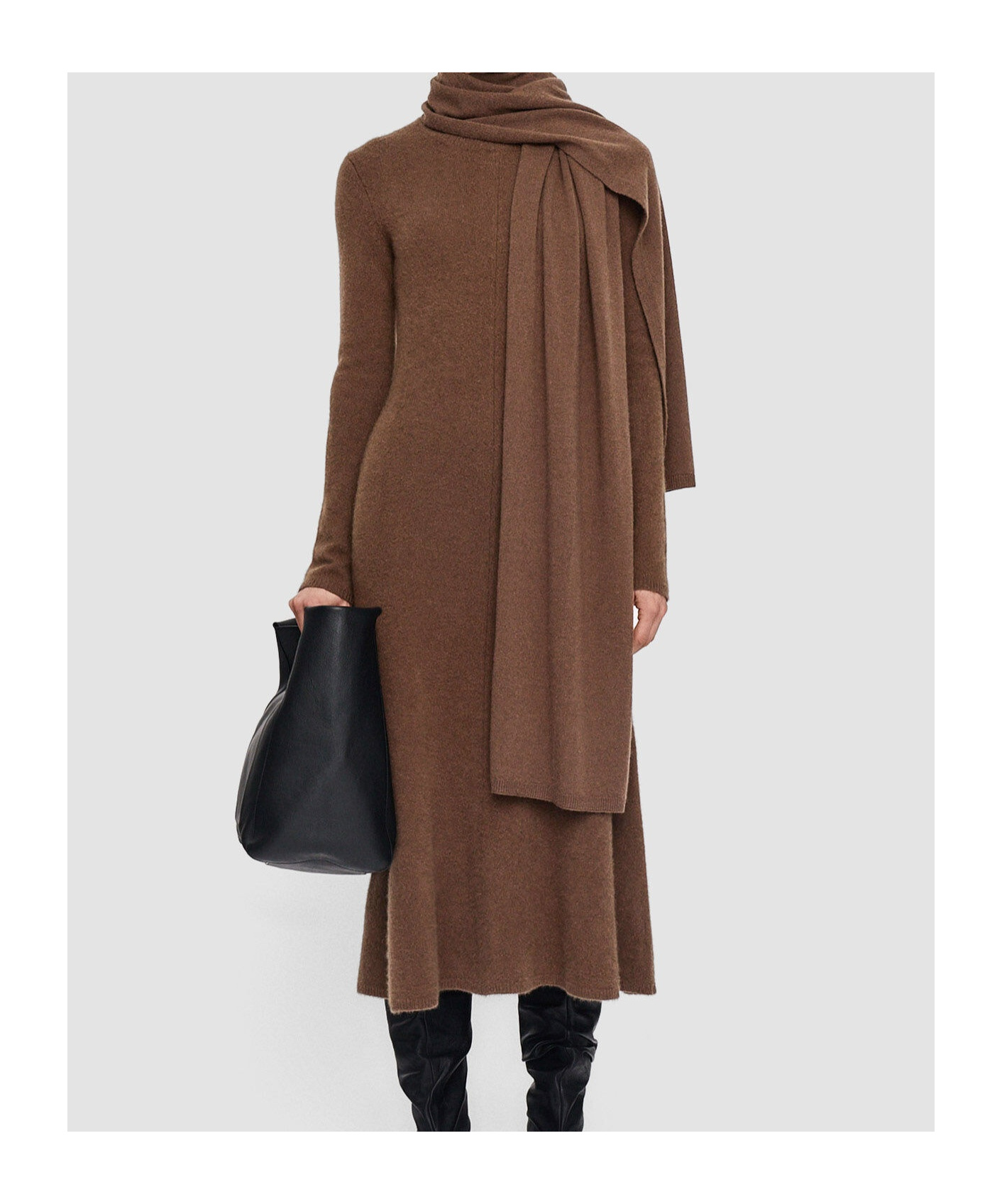 Joseph Cashmere Scarf In Brown