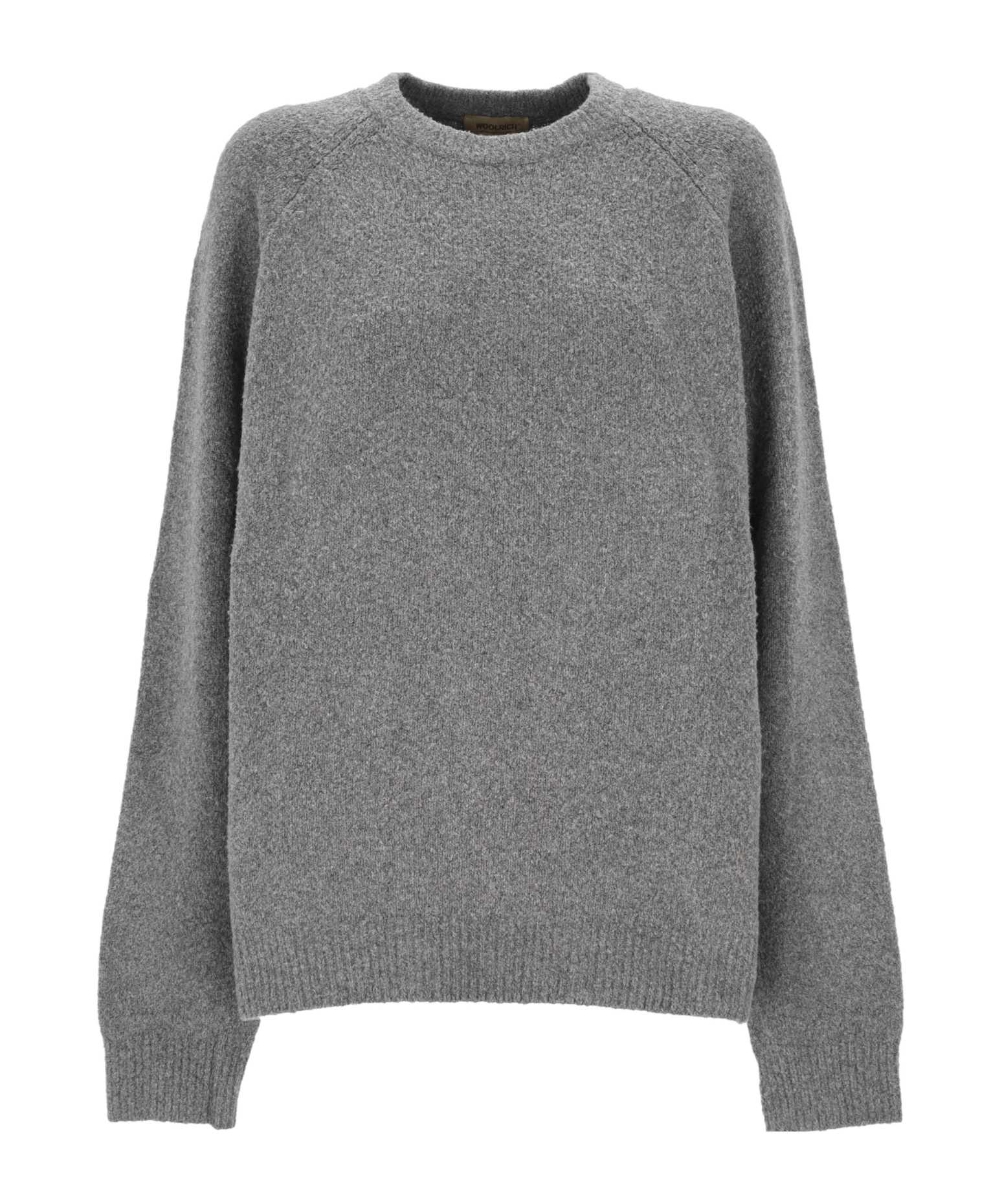 Woolrich Raglan-sleeve Wool Sweater In Gray