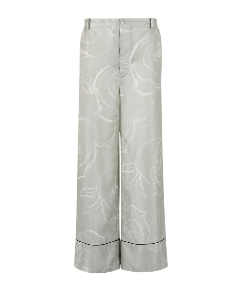 Marni Trousers With Aurora Print In Gray