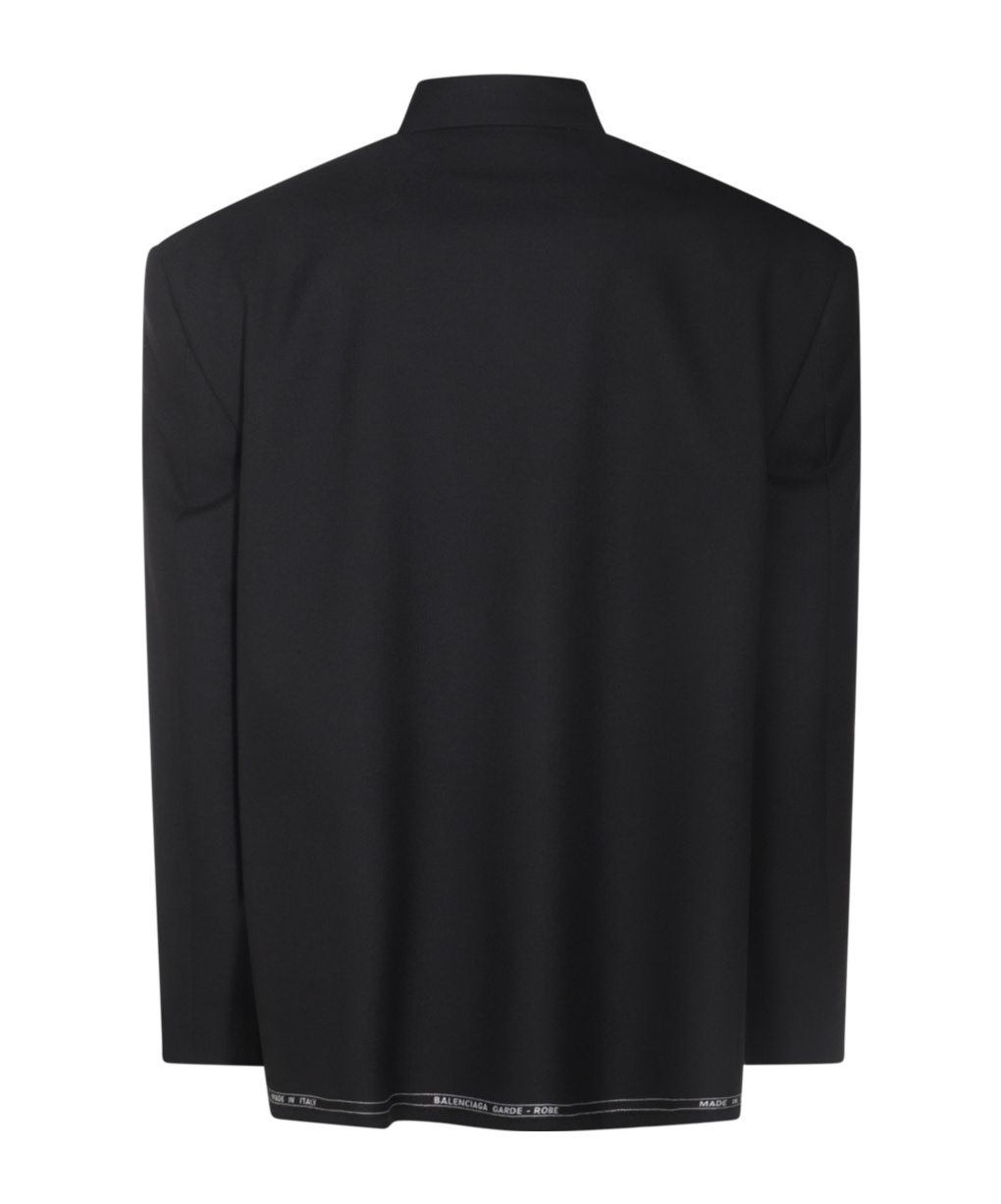 Balenciaga Long-sleeved Suit Jacket In Black