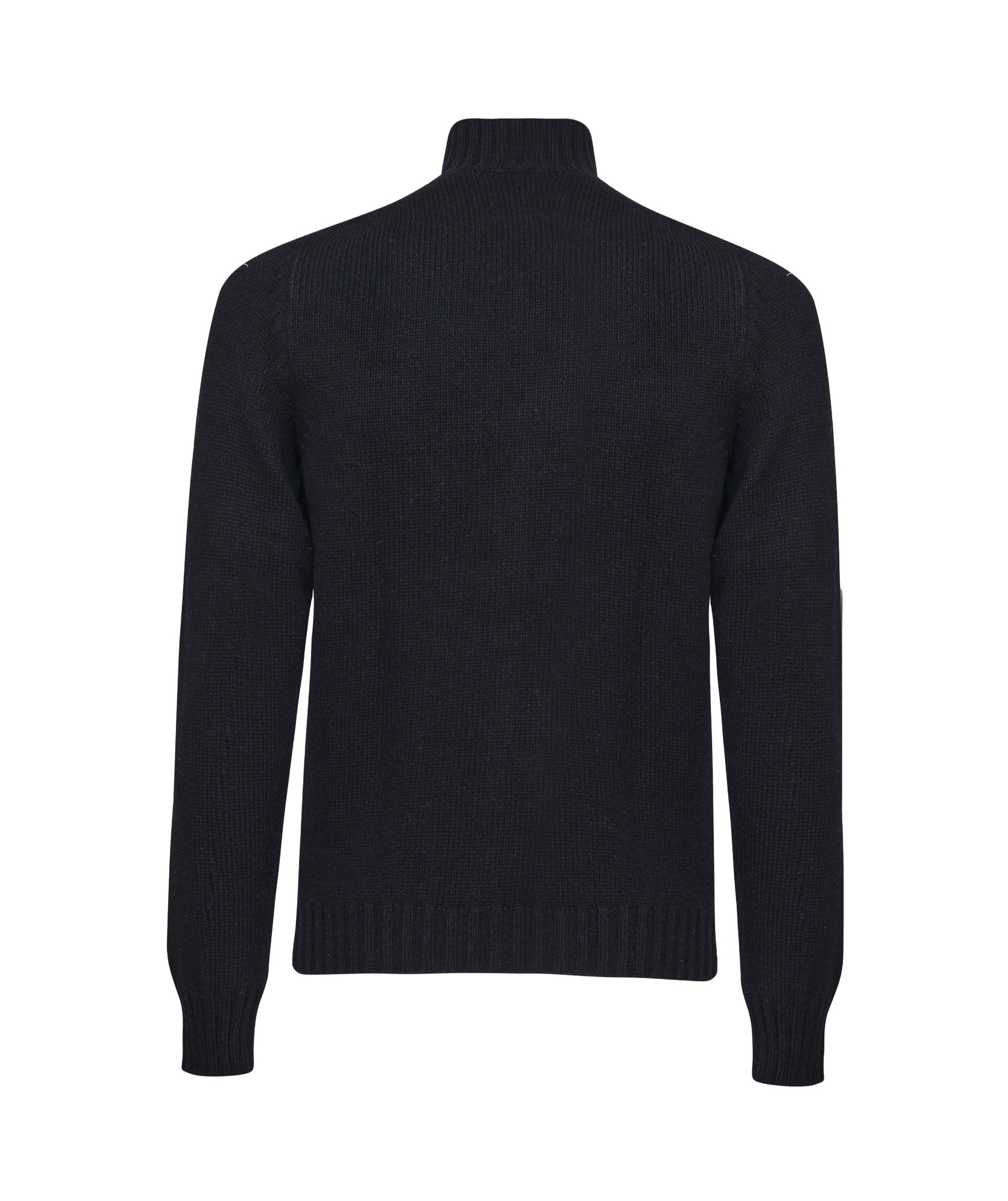 Fedeli Turtleneck Sweater In Virgin Wool And Cashmere Blend In Black