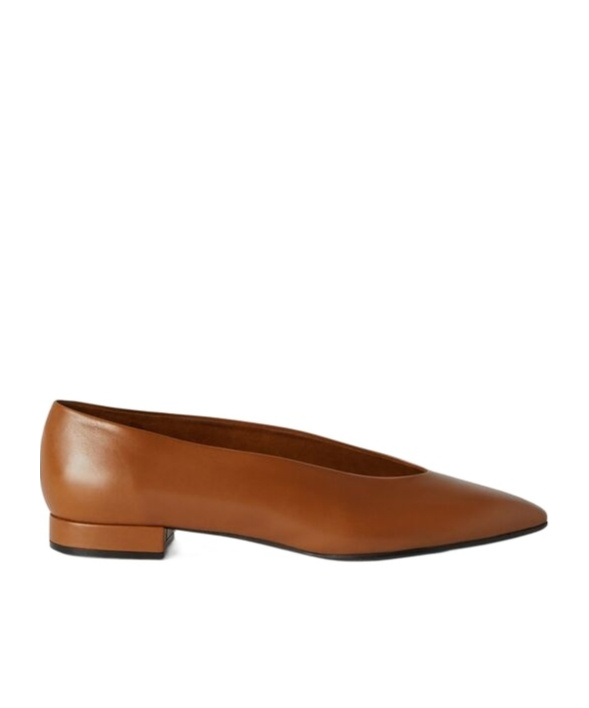 Loro Piana Pointed Flat Shoes In Brown