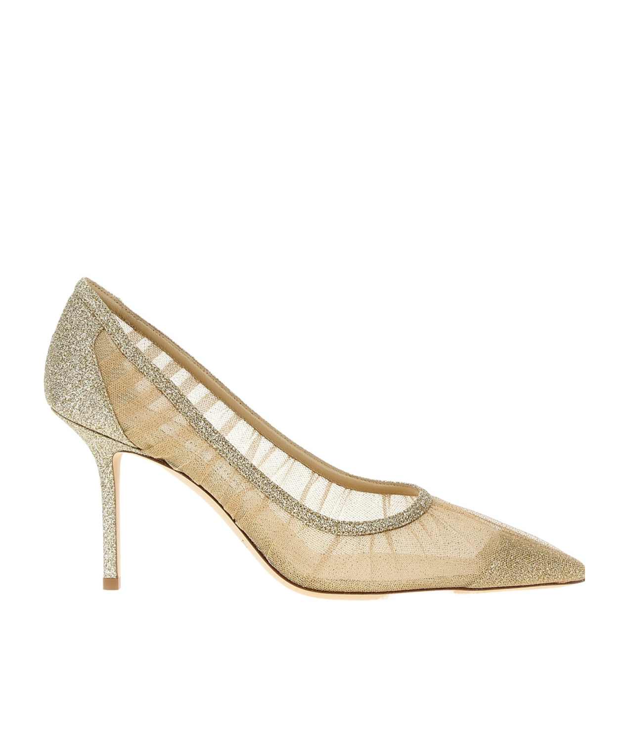 Jimmy Choo Love 85 Glitter Pumps In Nude