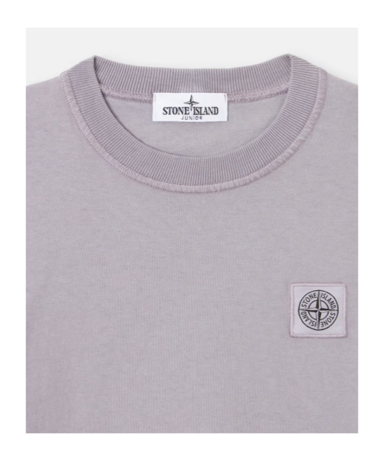 Stone Island Short-sleeve T-shirt With Compass Patch In Lilac