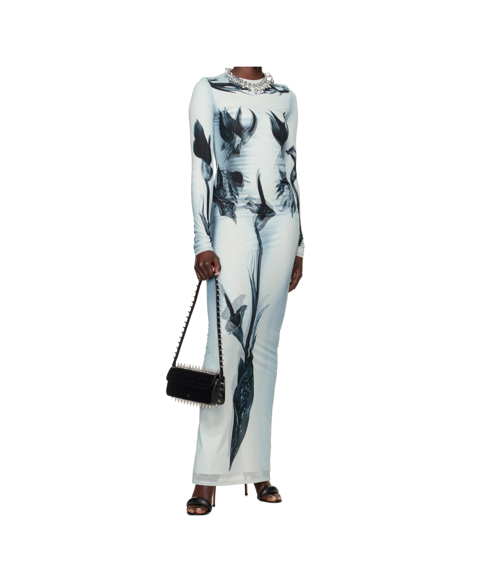 Jean Paul Gaultier Long Sleeve Dress In Green