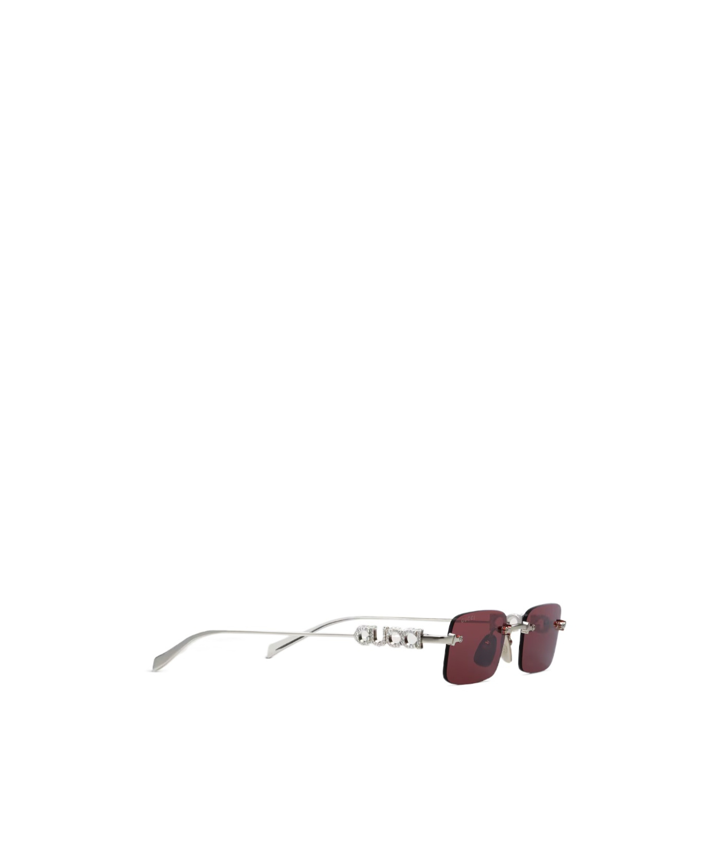 Gucci Rectangular Frame Sunglasses In Silver