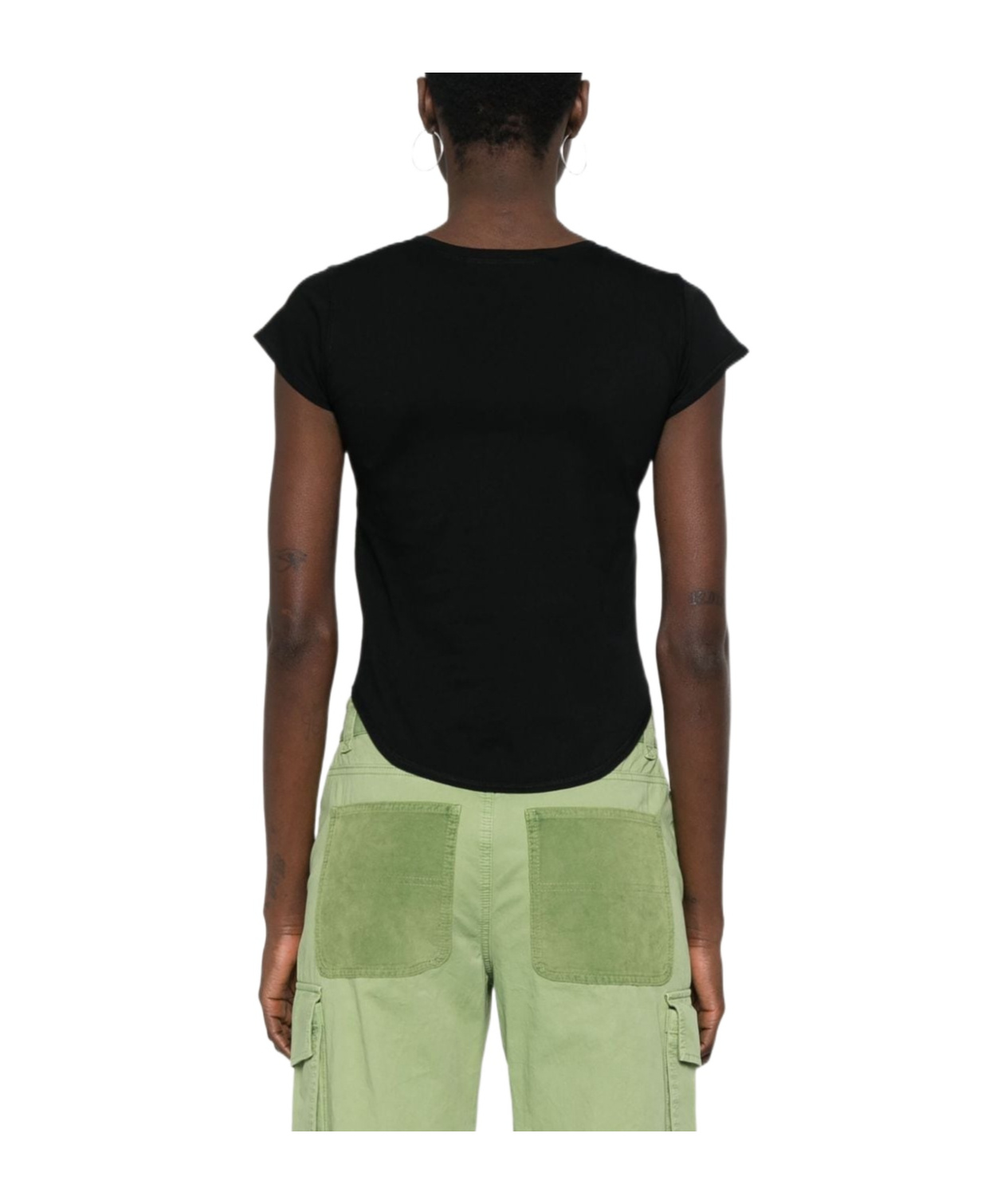 Stella Mccartney Black Graphic-print Cotton T-shirt In Black