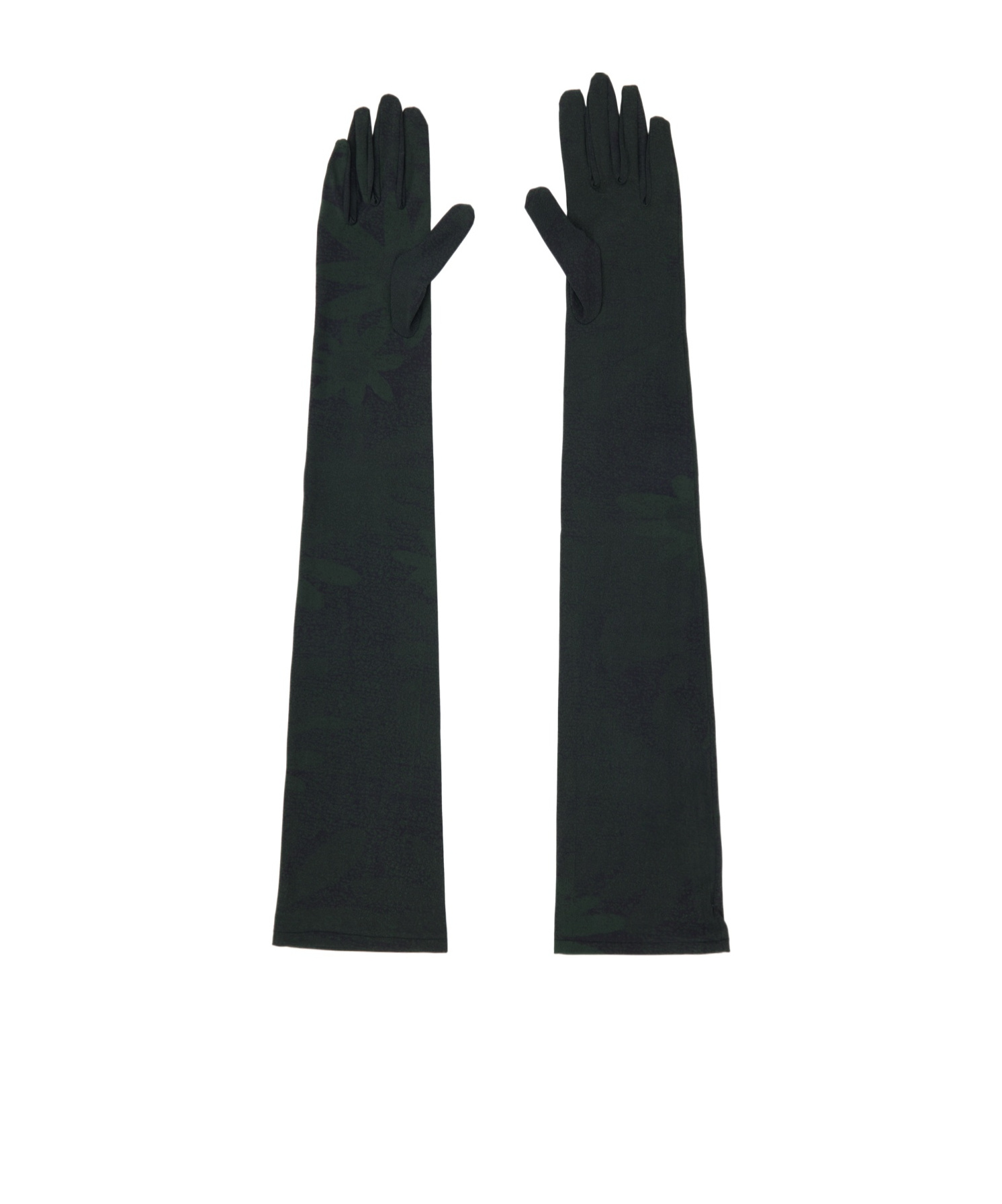Shop Mm6 Maison Margiela Printed Floral Gloves In Black
