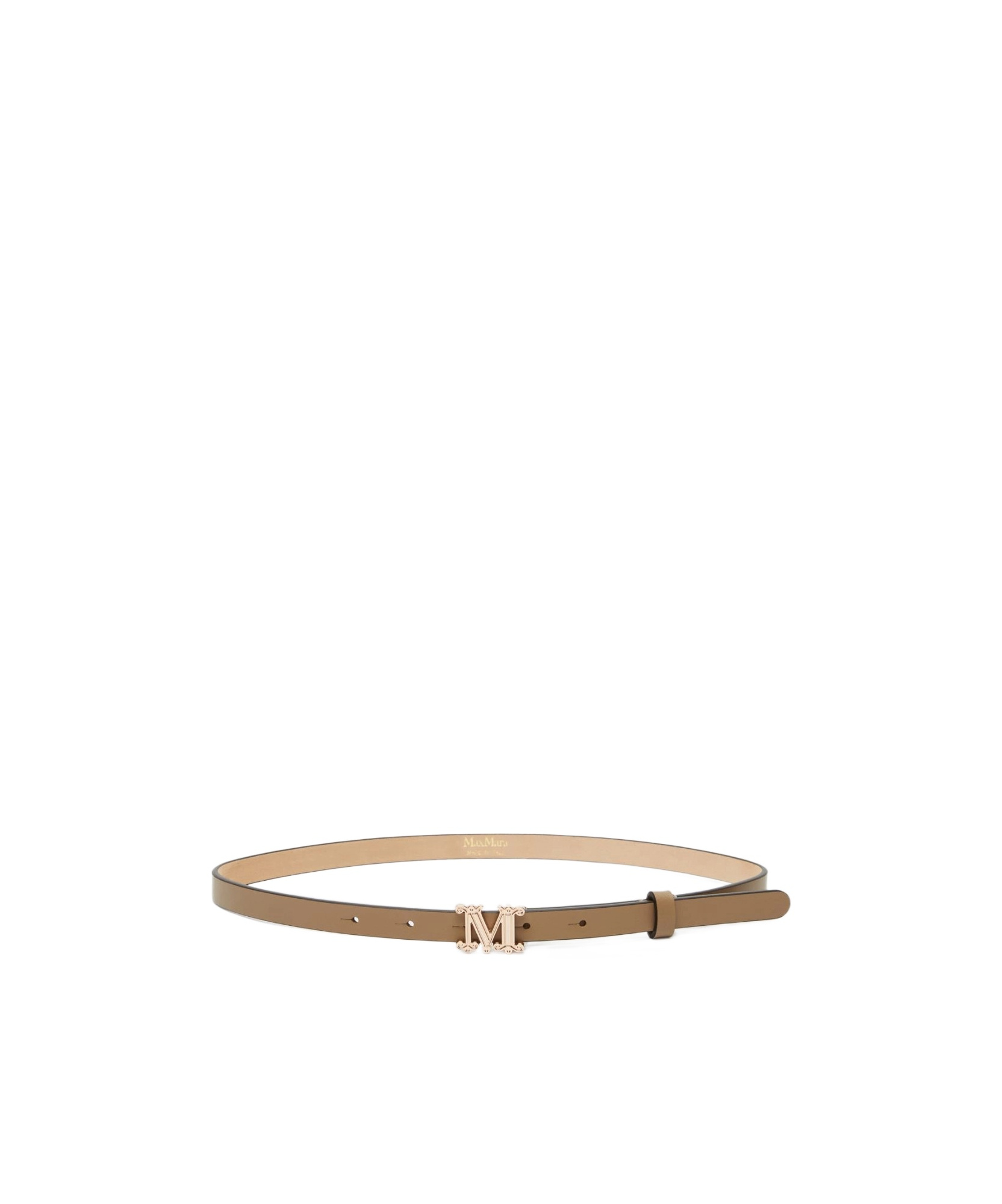 Max Mara Mgraziata Monogram Slim Belt In Brown