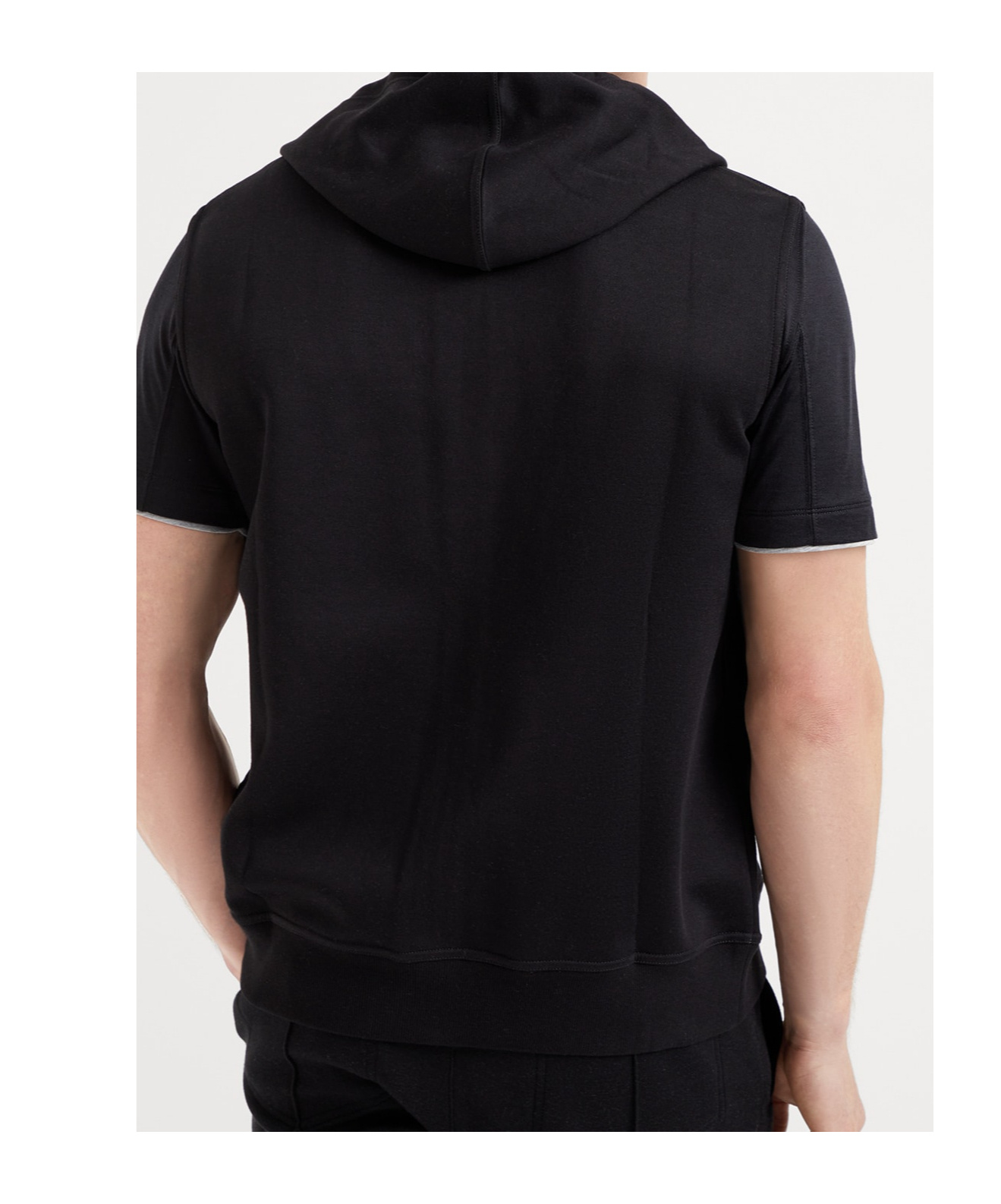 Brunello Cucinelli Sleeveless Zipped Hoodie In Black