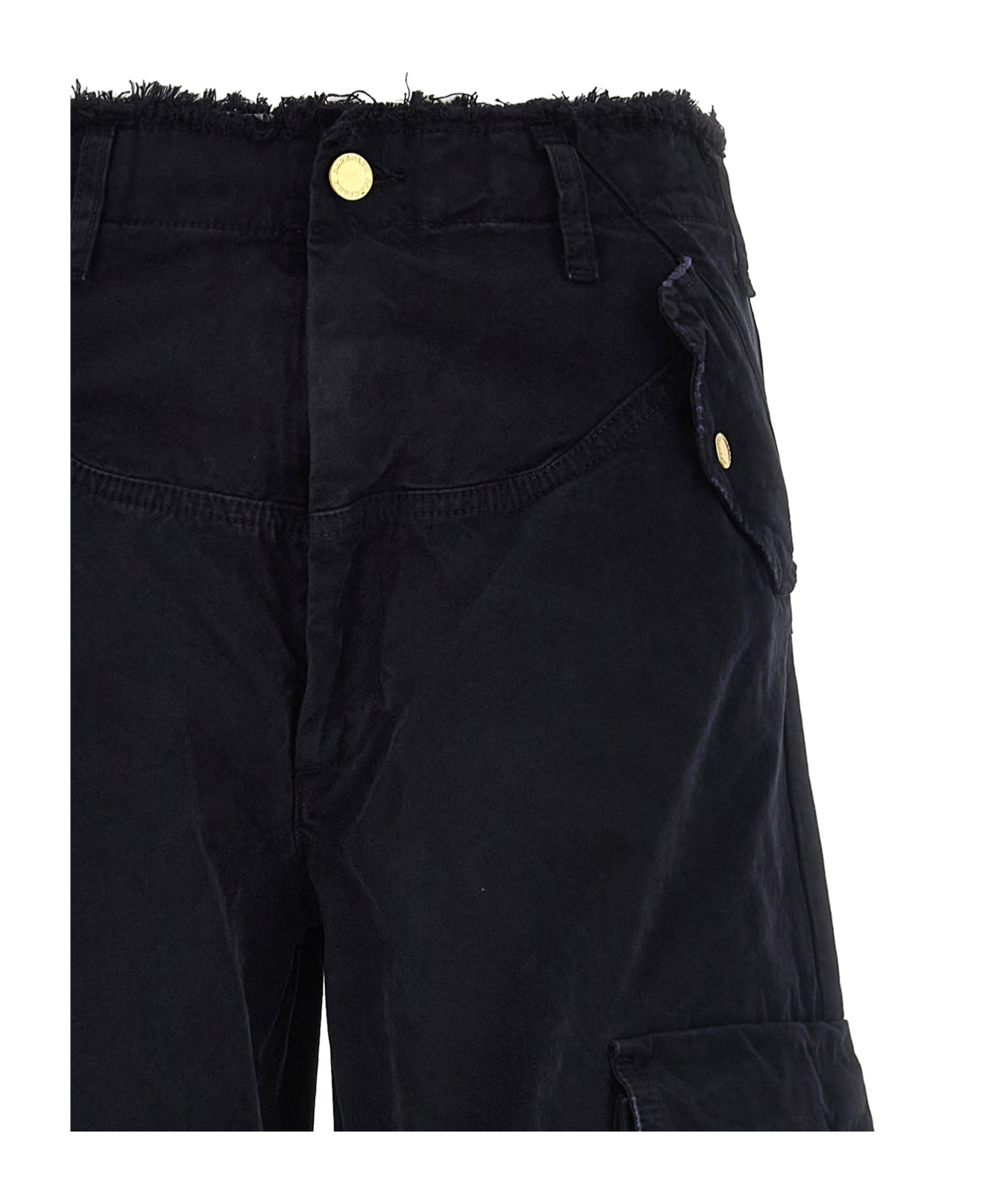 Shop Darkpark Belt-loop Casual Pants In Black