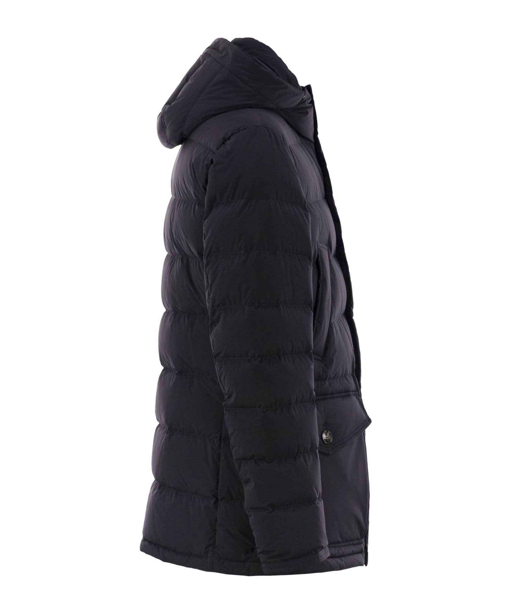 Kiton Long Down Jacket With Hood