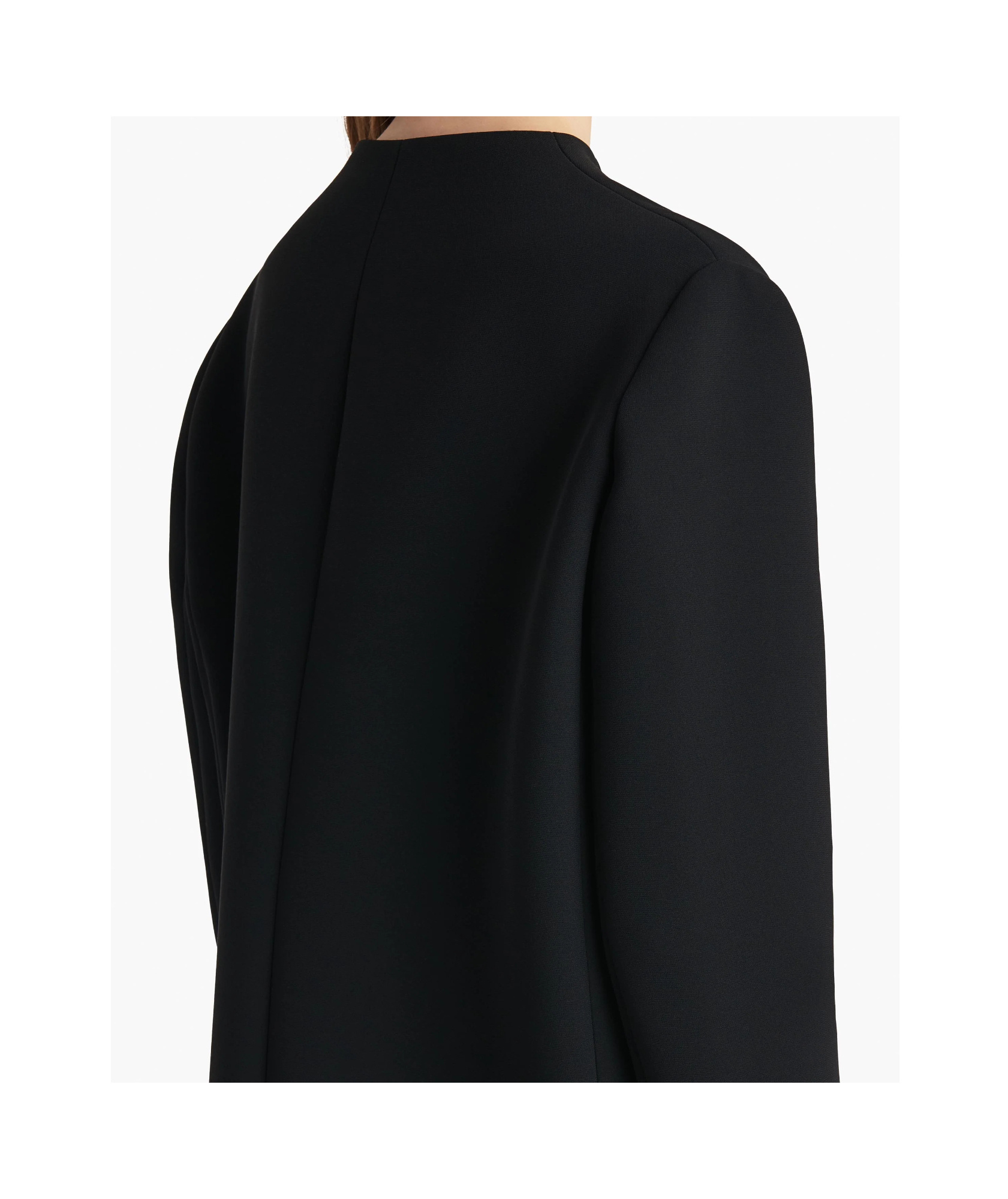 Khaite Long-sleeve Keyhole Mini Dress In Black