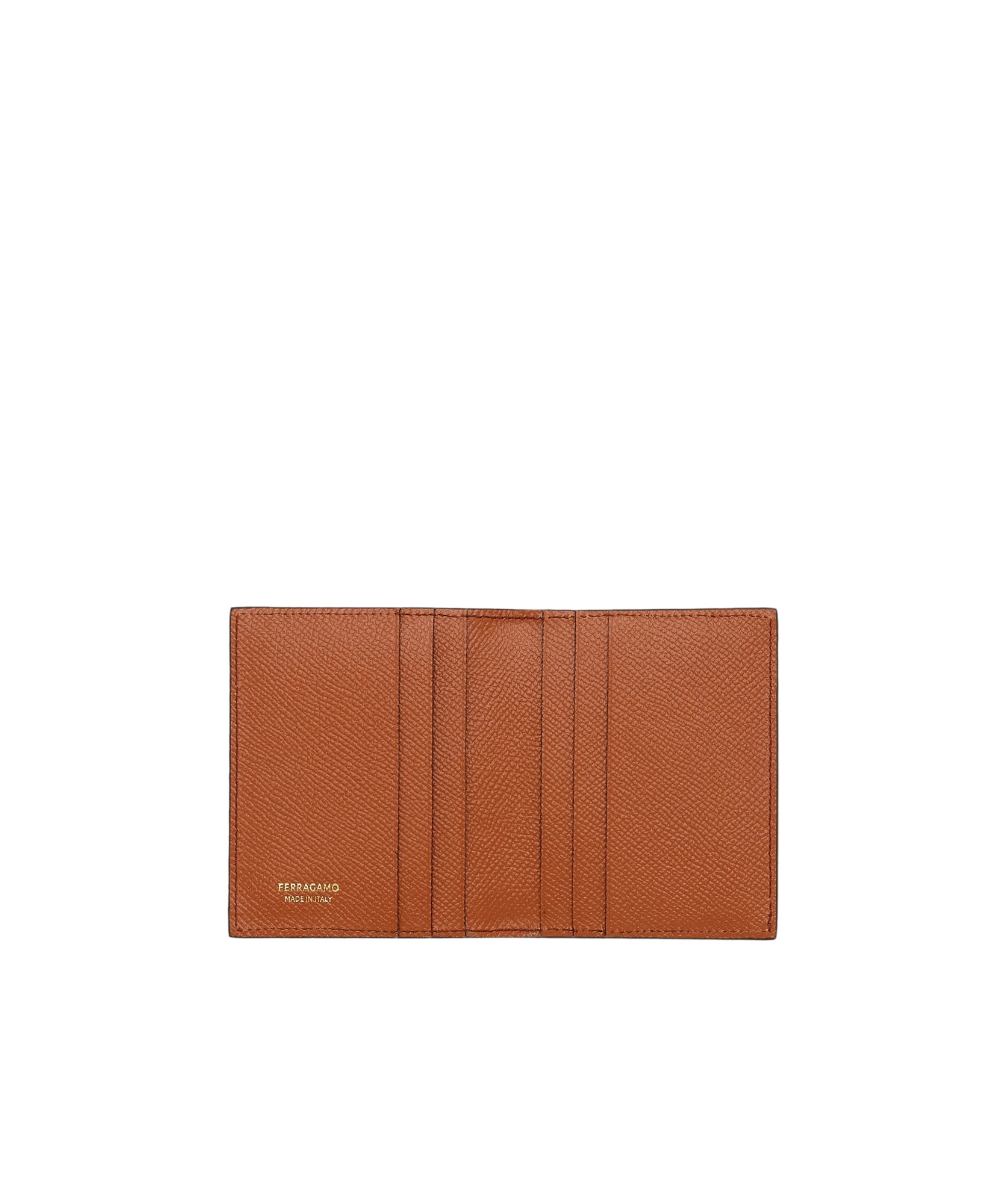 Ferragamo Salvatore Mini Gancini Logo Bif-fold Wallet In Brown