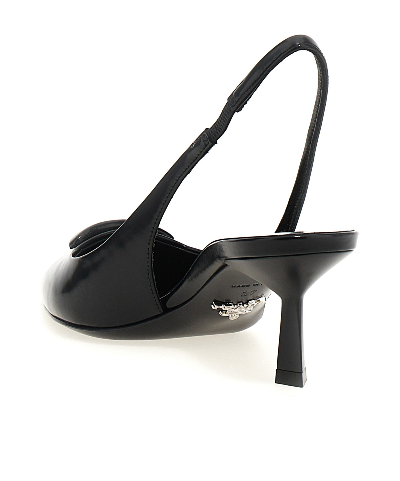 Prada Pointed High-heeled Sandals In Black