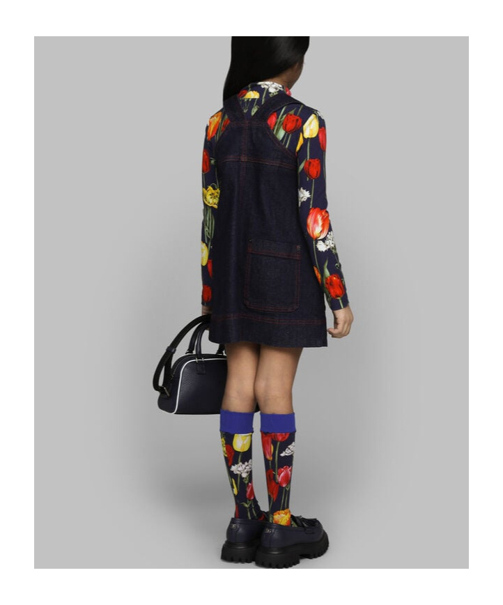 Dolce & Gabbana Logo-plaque Dress In Black